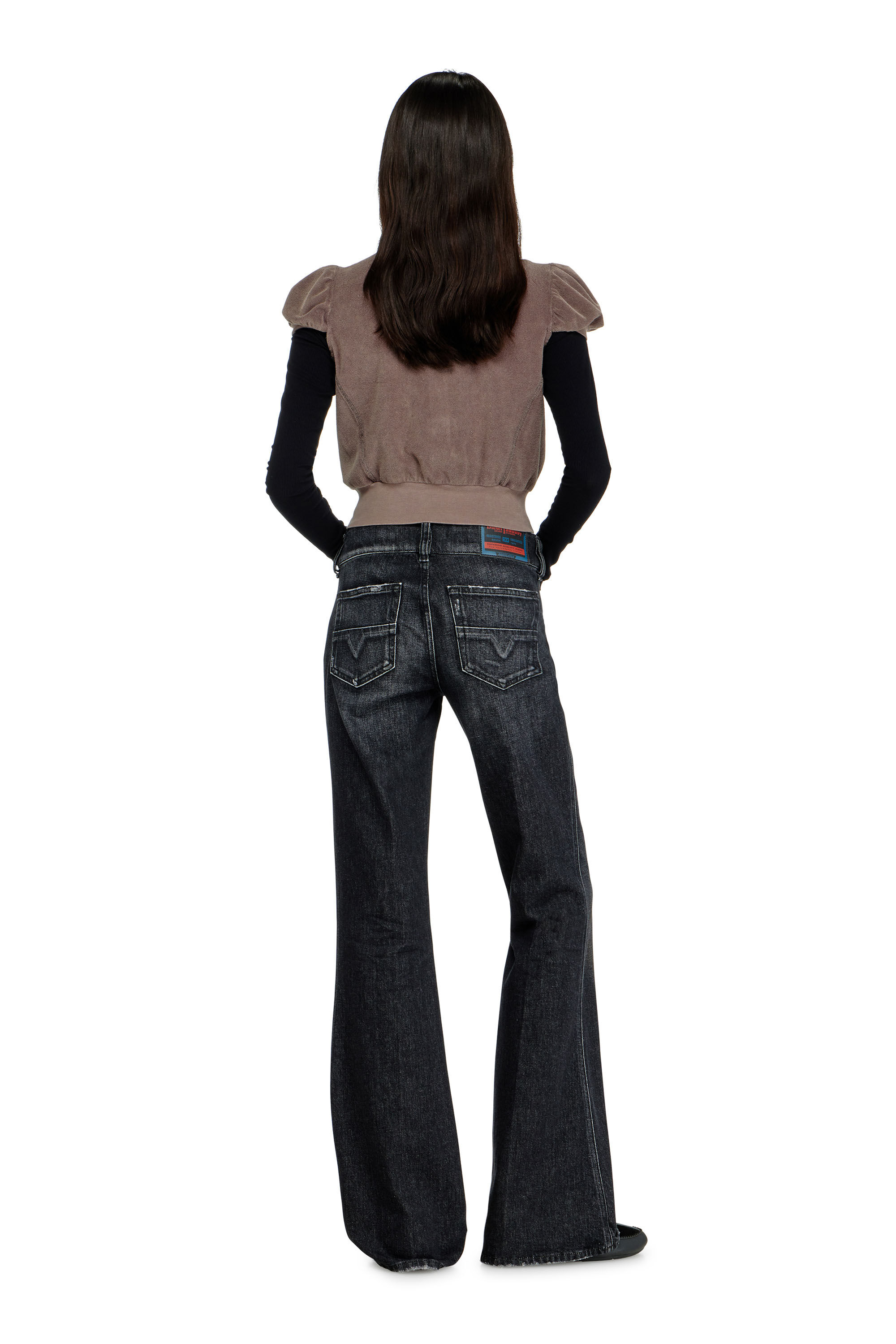 Diesel - Woman's Bootcut Jeans D-Hush 09N50, Black/Dark grey - 3