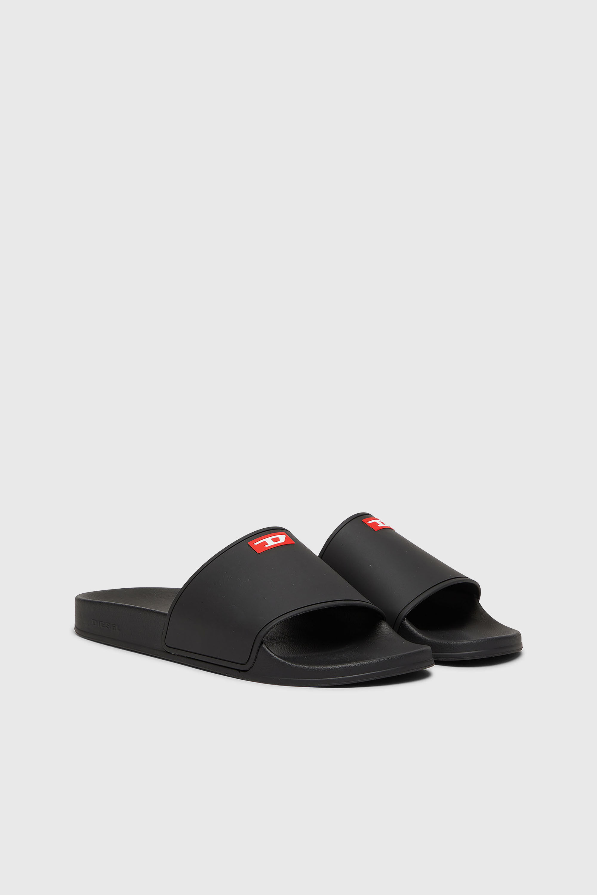 Diesel - SA-SWIM, Man's Sa-Swim-Rubber pool slides with D logo in Black - 2