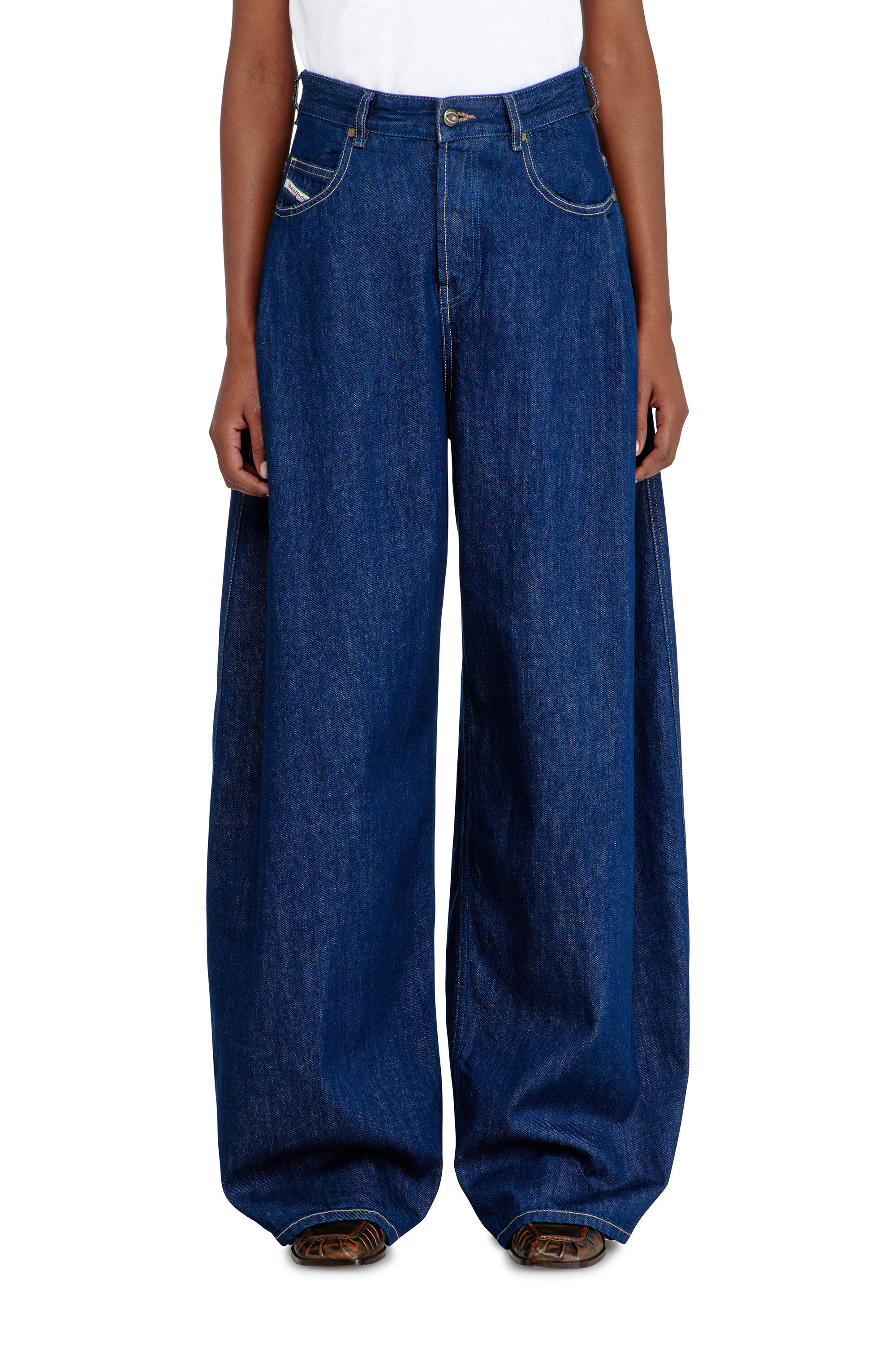 Diesel - Woman's Relaxed Jeans 1987 D-Khelz 09Q09, Dark Blue - 4