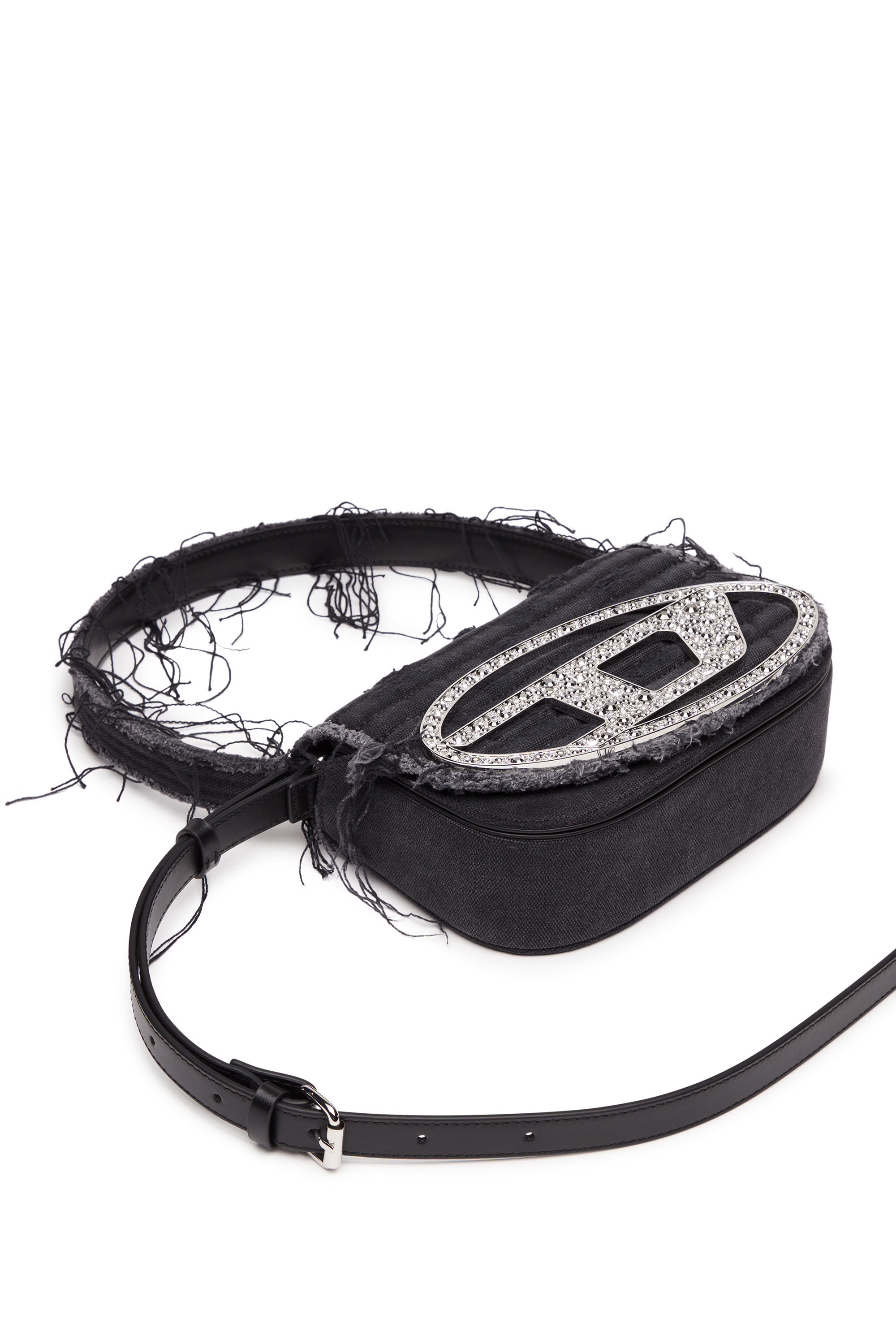 Women's 1DR-Iconic shoulder bag in canvas and leather | Black | Diesel