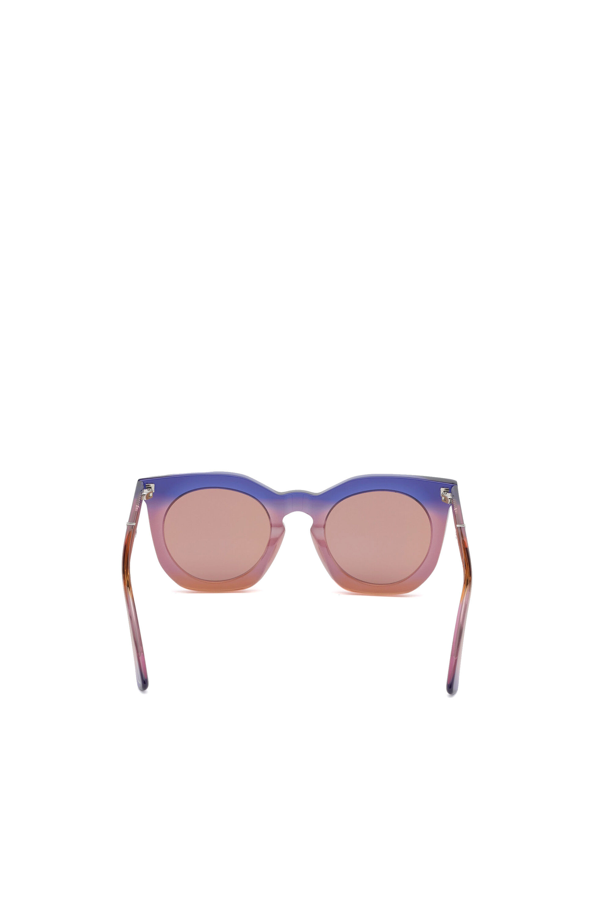 Diesel - DL0283, Woman's Rounded sunglasses in acetate in Violet - 3