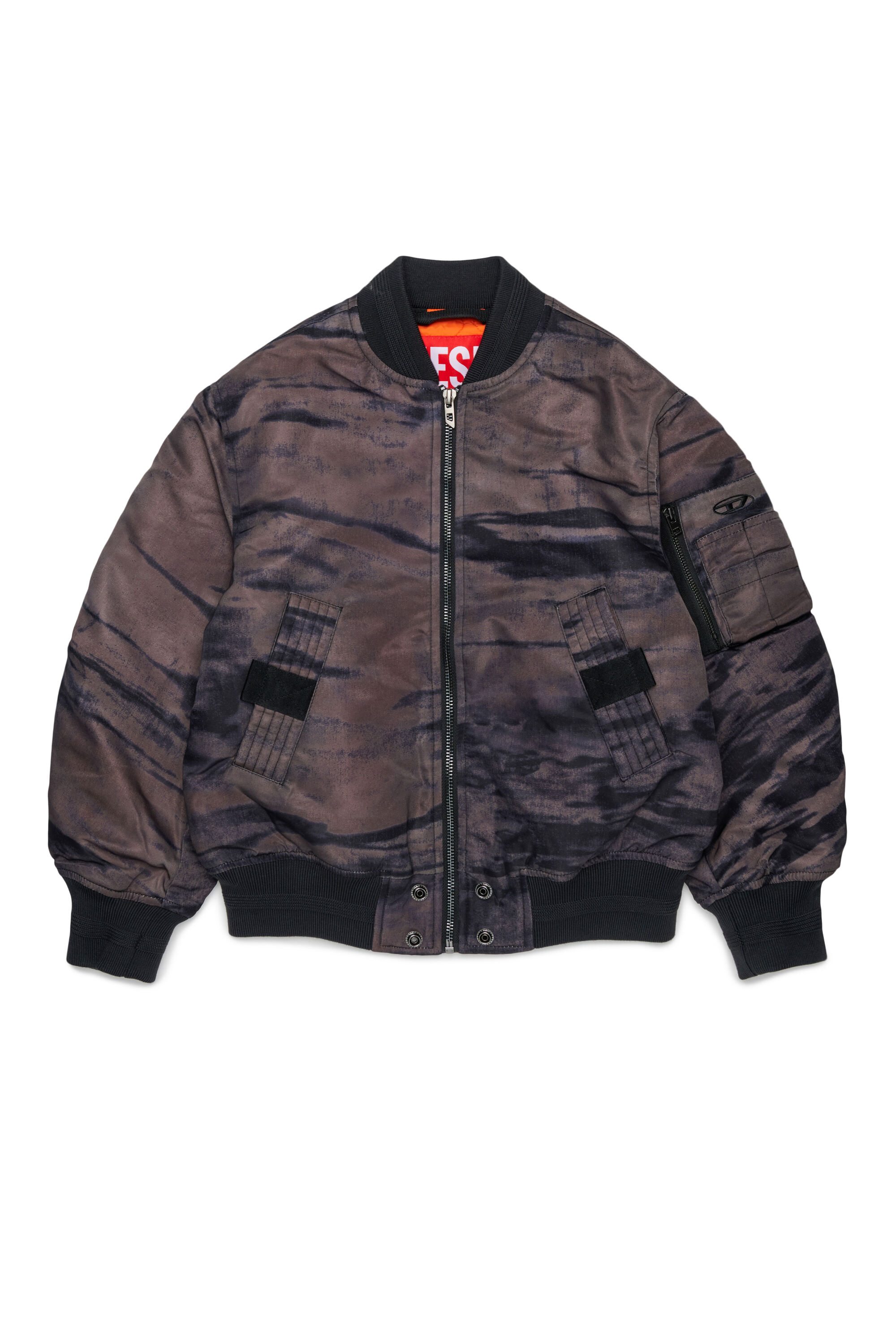 Diesel - JAKEPSDLBZ, Man's Nylon bomber jacket with quilted lining in Green - 1
