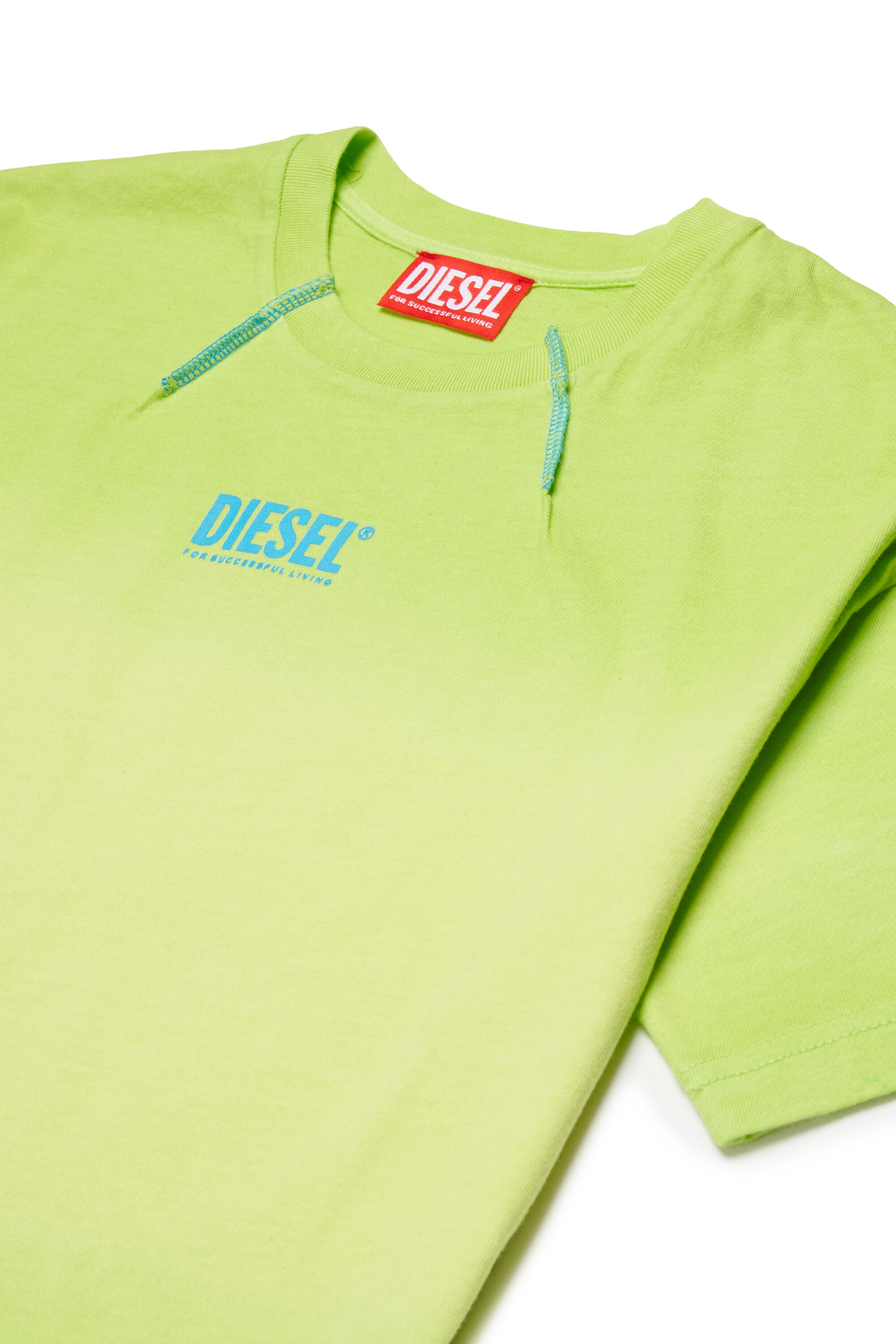 Diesel - TSHADE OVER, Man's Cotton T-shirt with ombre wash in Green - 3