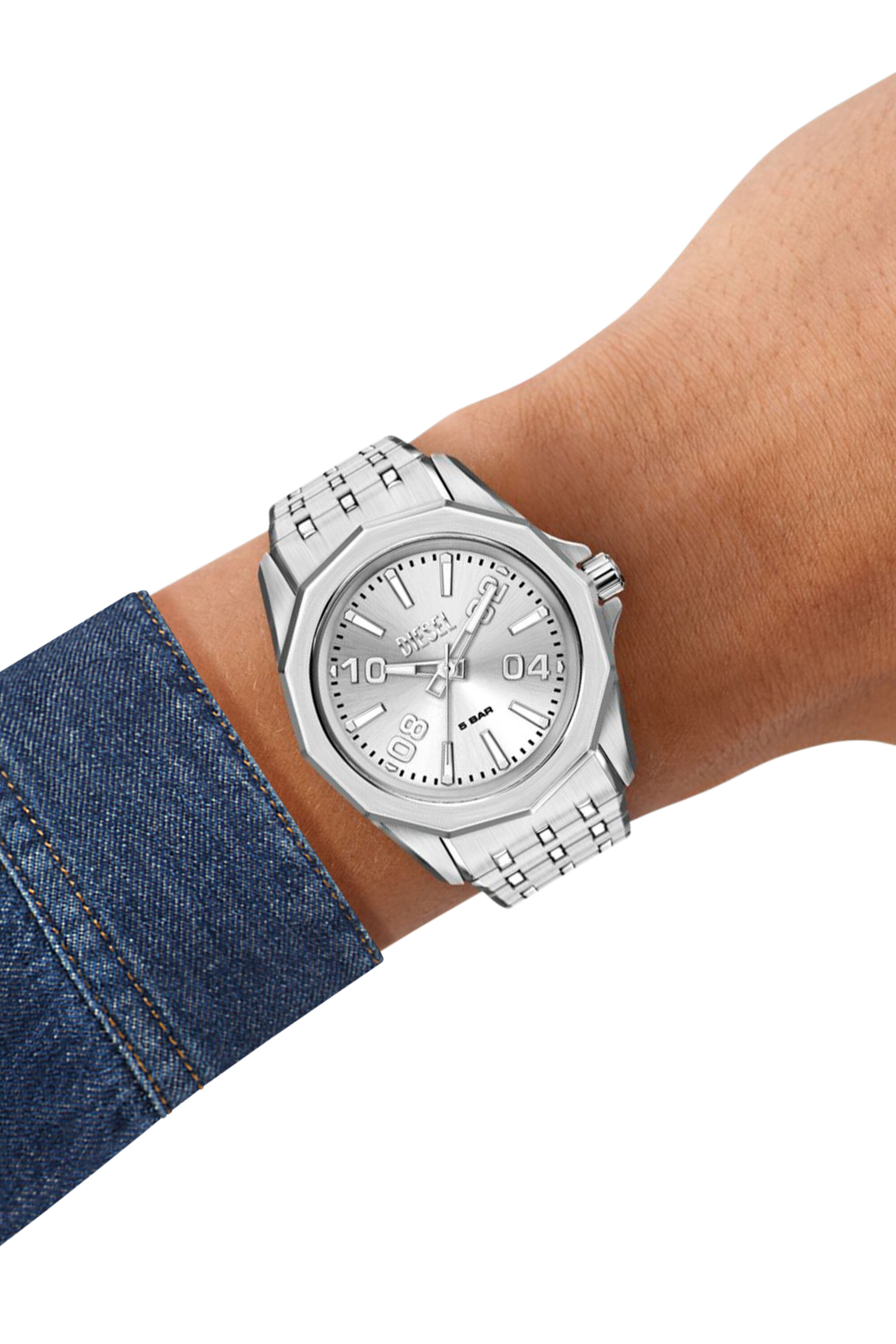 Diesel - DZ2236 WATCH, Man's Stinger stainless steel watch in Silver - 7
