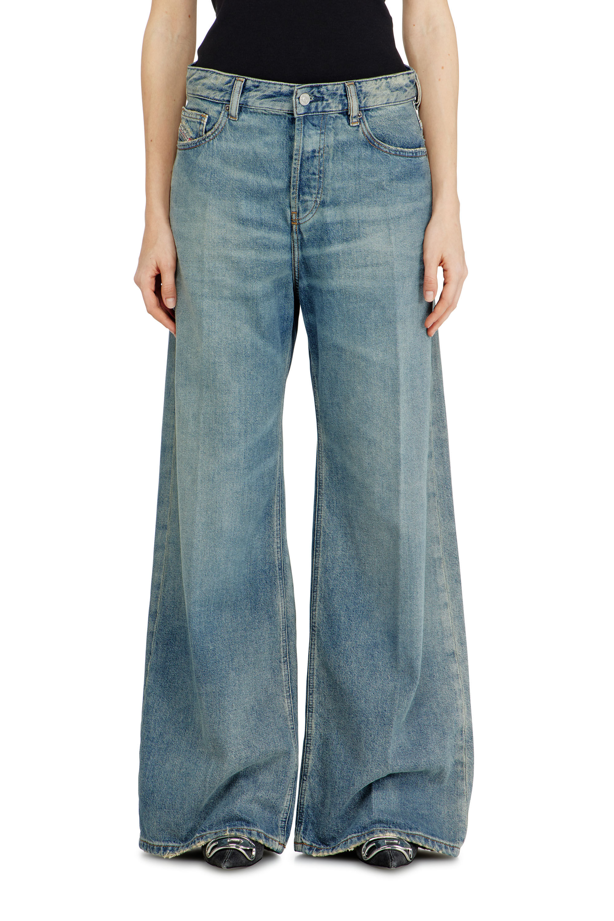 Diesel - Woman's Relaxed Jeans 1996 D-Sire 0BEBL, Medium blue - 4
