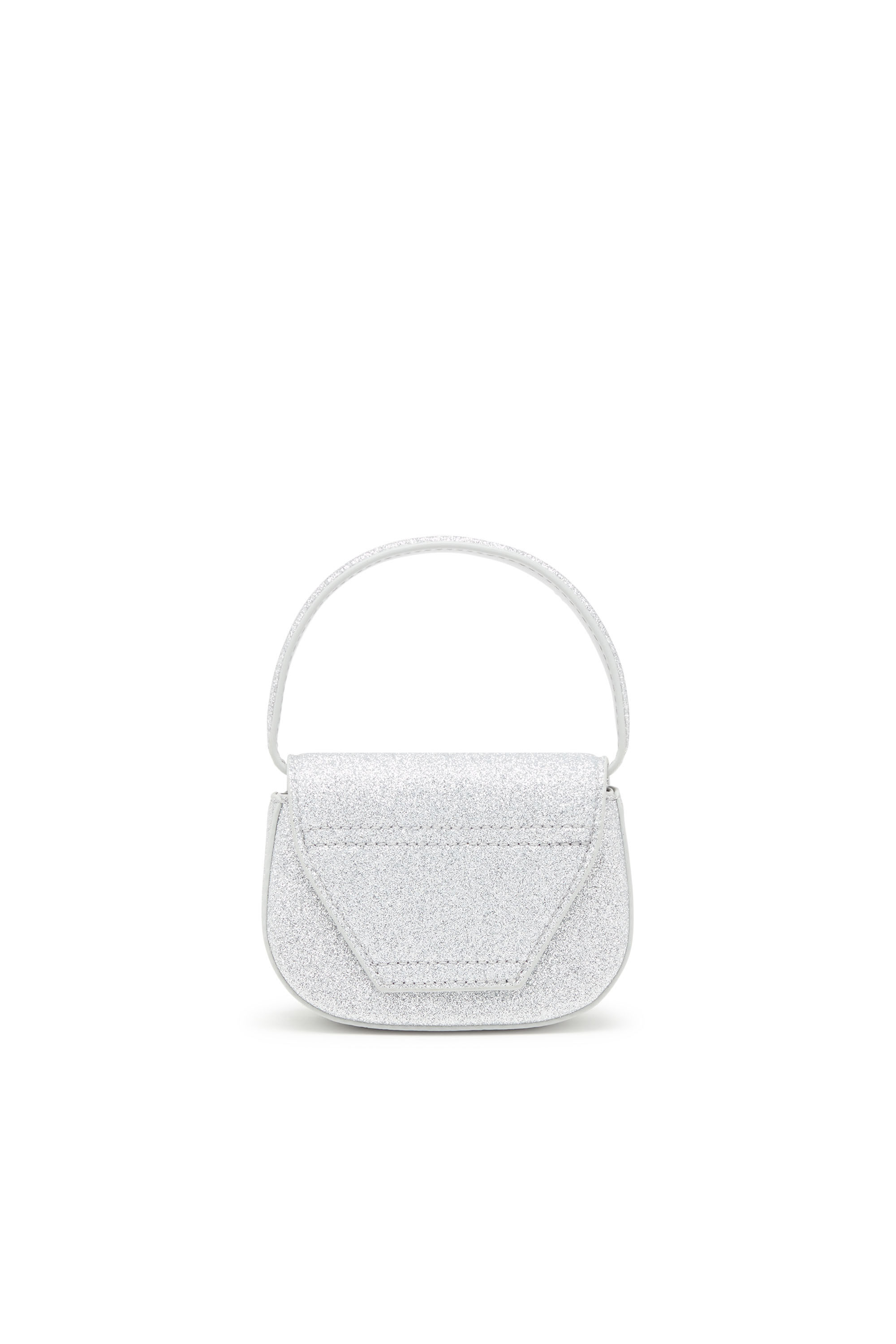 Diesel - 1DR XS, Woman 1DR XS-Iconic mini bag in glitter fabric in Silver - Image 3