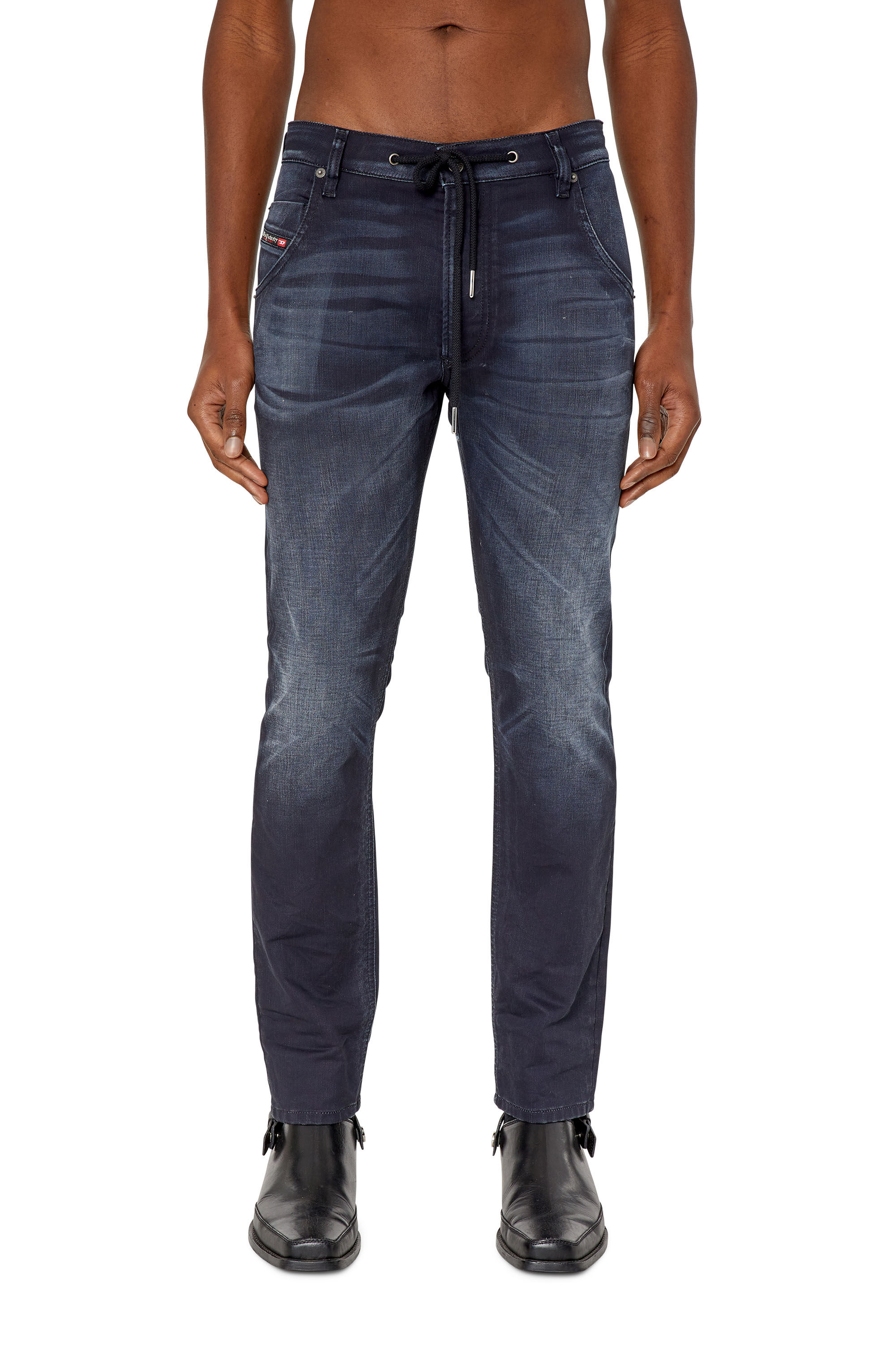 Diesel - Tapered 2030 D-Krooley Joggjeans® 068CR, Black/Dark grey - Image 3