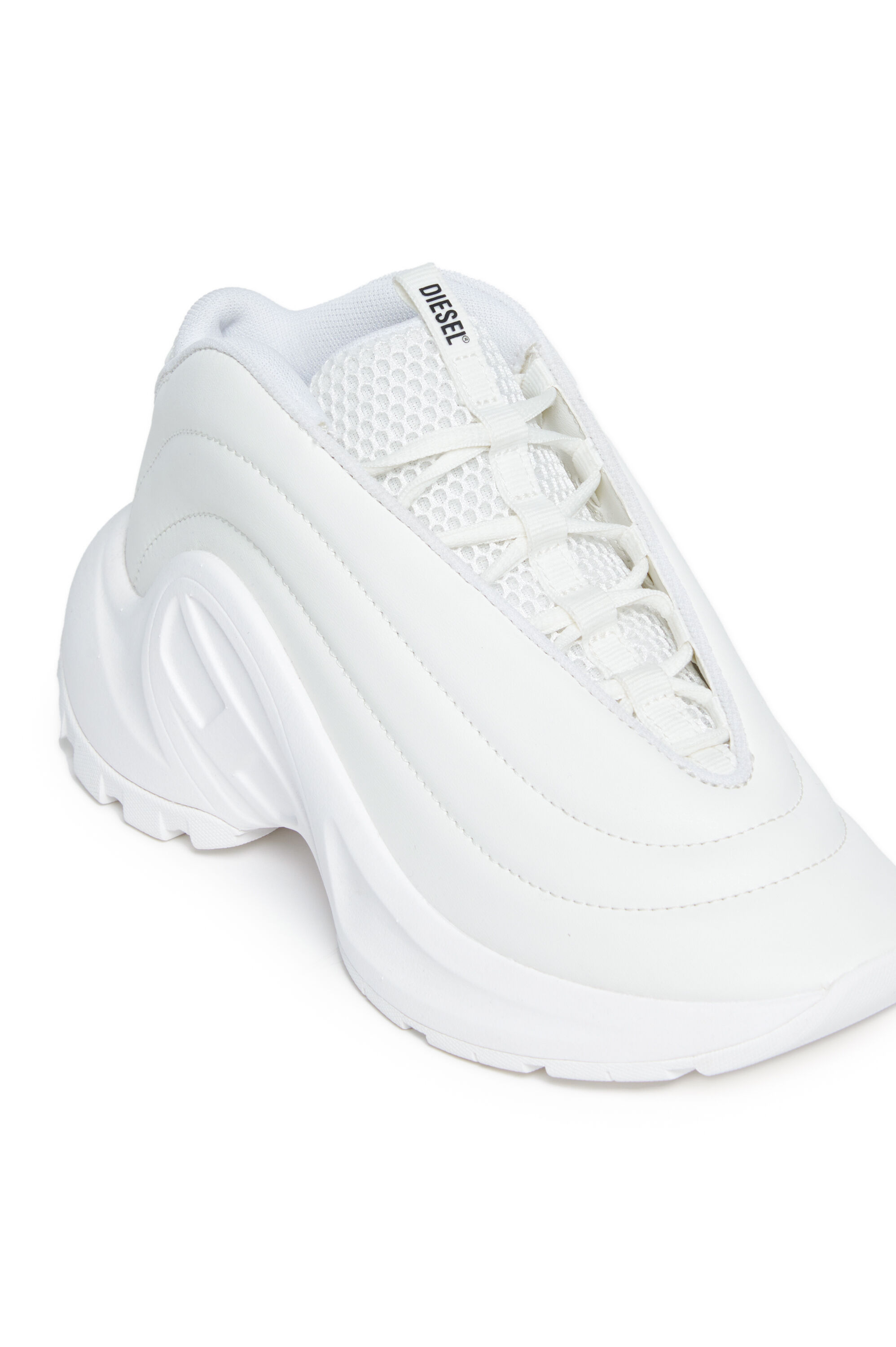 Girl's Monochrome quilted sneakers | White | Diesel PT