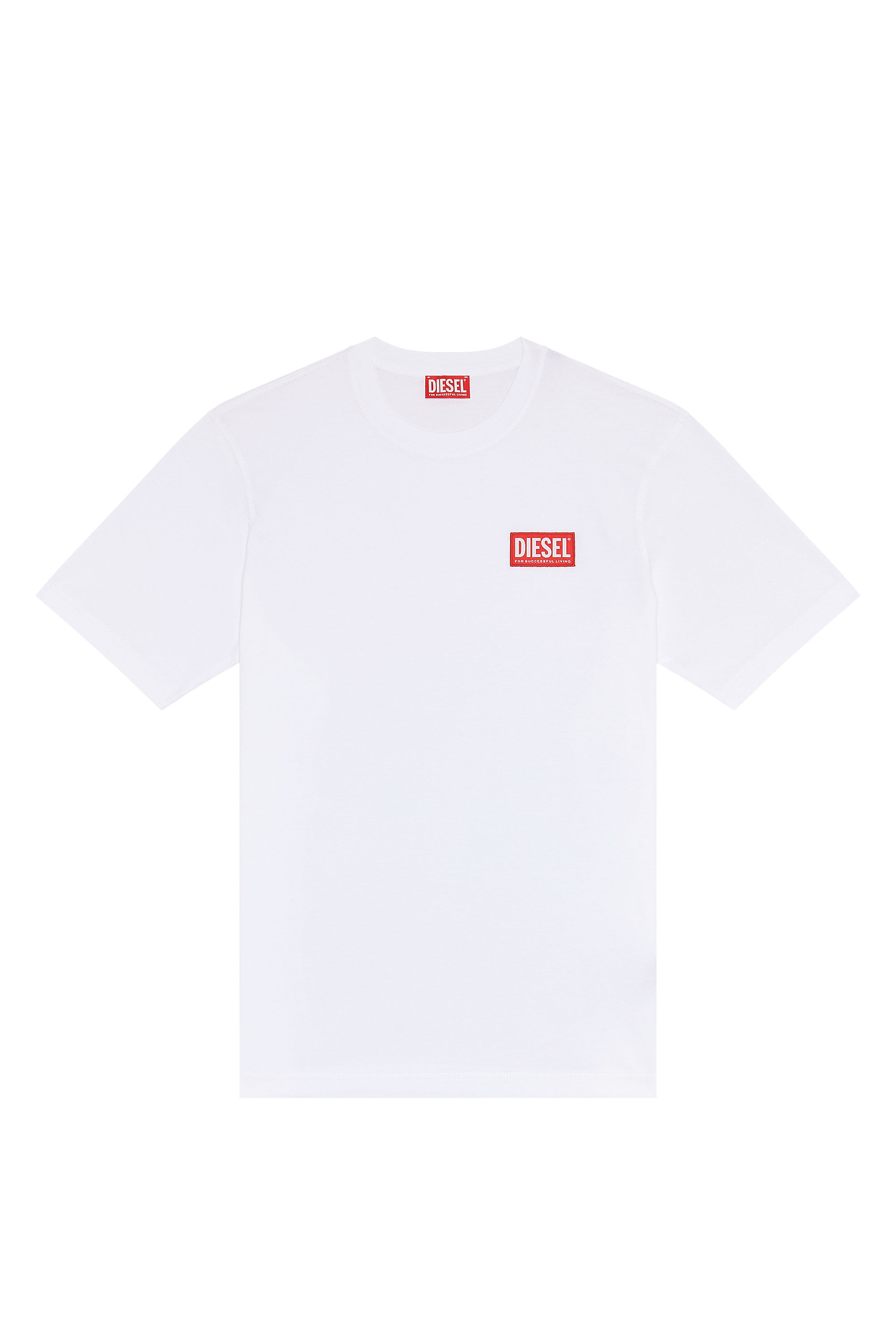 Diesel - T-JUST-NLABEL, Man T-shirt with logo patch in White - Image 2