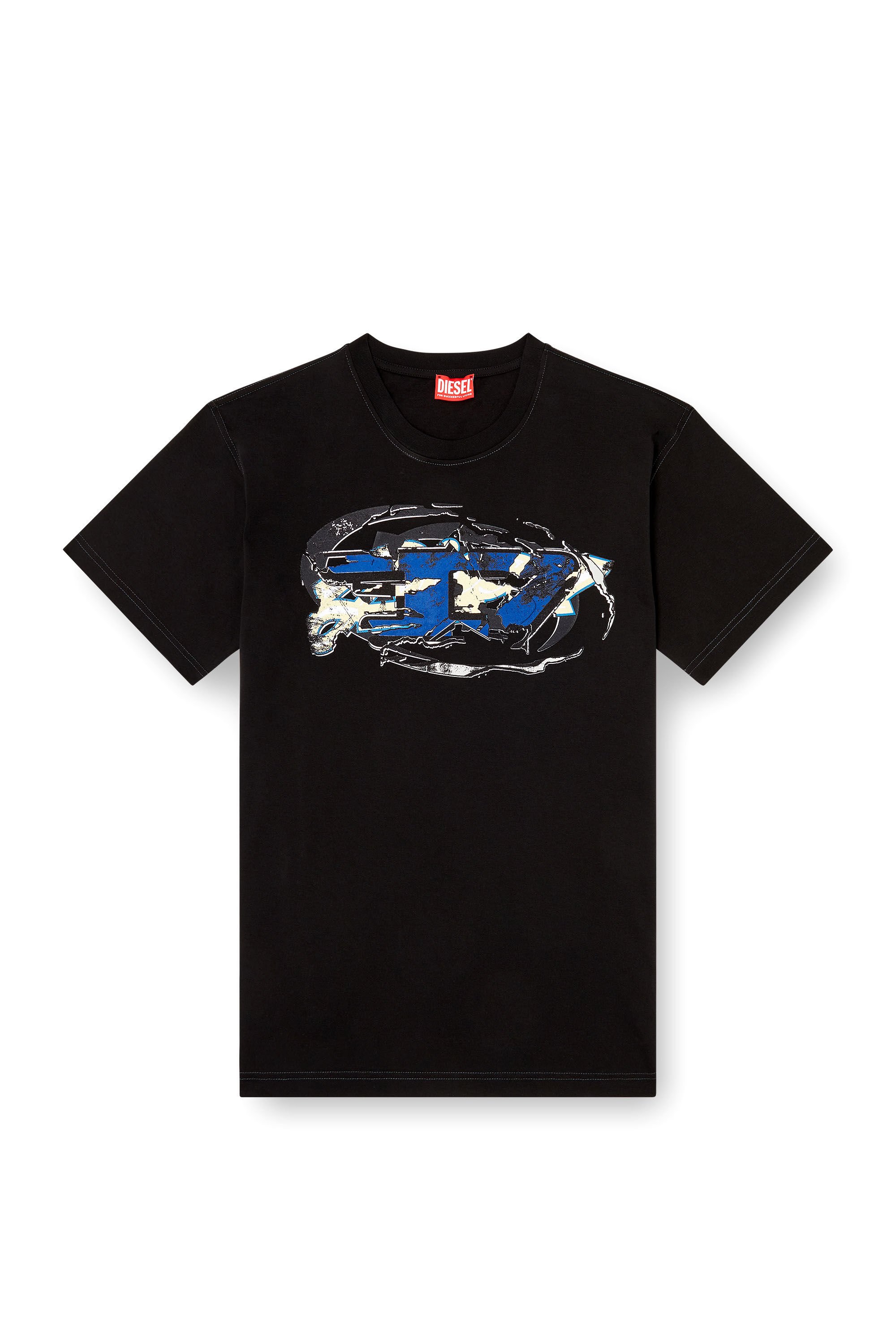 Diesel - T-NORM-T11, Man's T-shirt with Oval D logo in null - 2