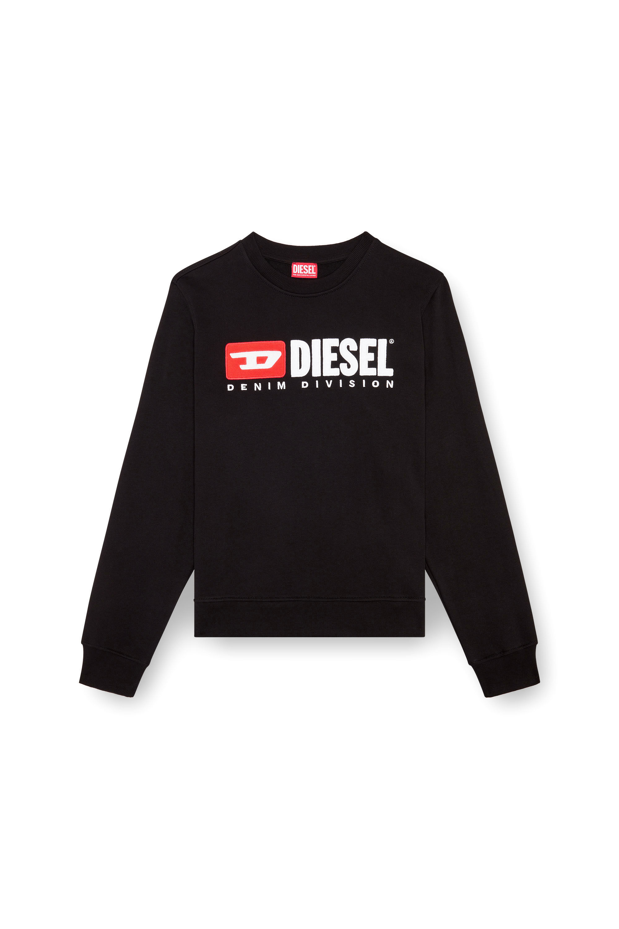 【送料&関税込】Diesel S-boxt-n5 Distressed Flocked Logo Swe Men's Sweatshirt with distressed flocked logo | White | Diesel