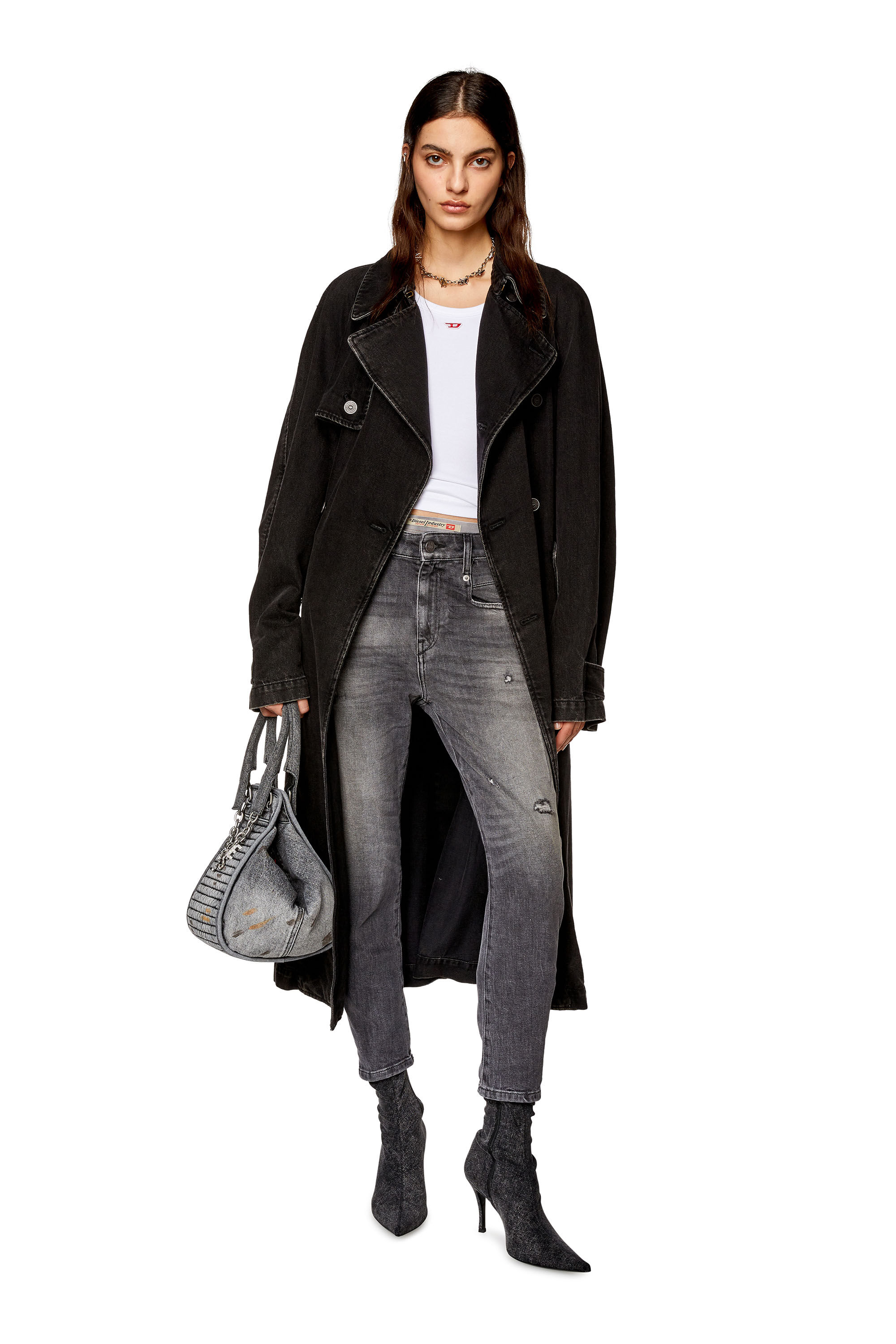 Diesel - Boyfriend Jeans Fayza 09G21, Black/Dark grey - Image 1