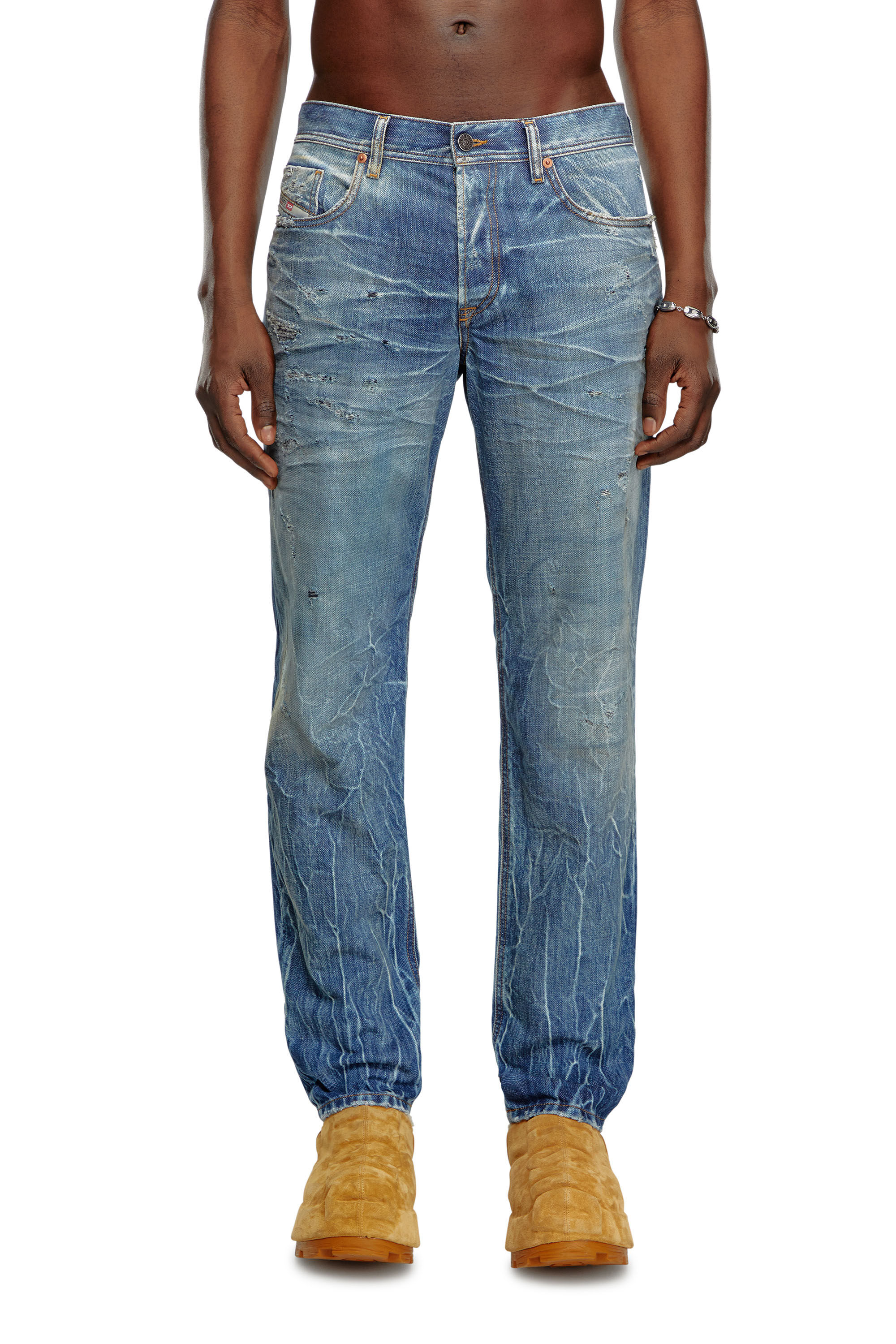 Diesel - Man Tapered Jeans 2023 D-Finitive 09K37, Medium blue - Image 3