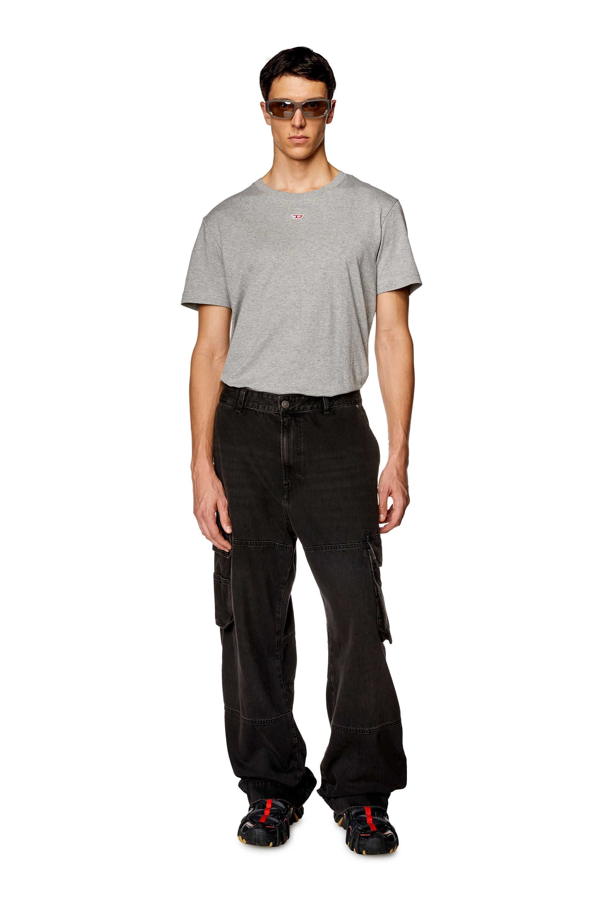 Men's Straight Jeans, Black/Dark grey