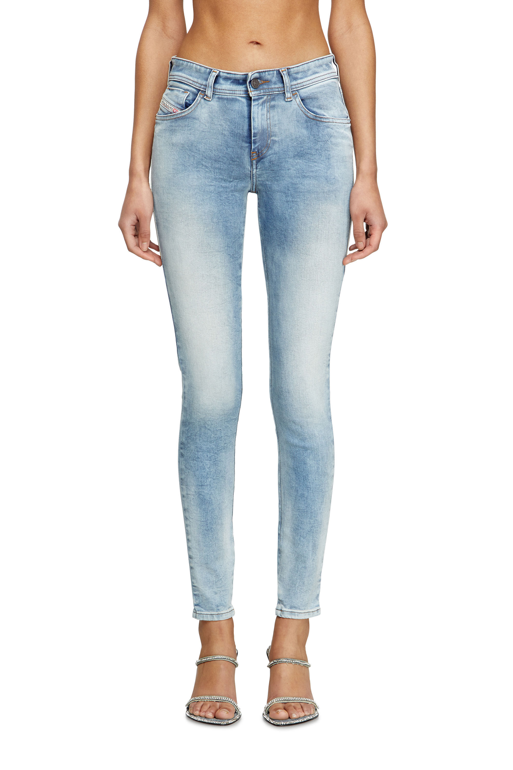 Diesel - Woman's Skinny Jeans 2017 Slandy 09K72, Light Blue - 3