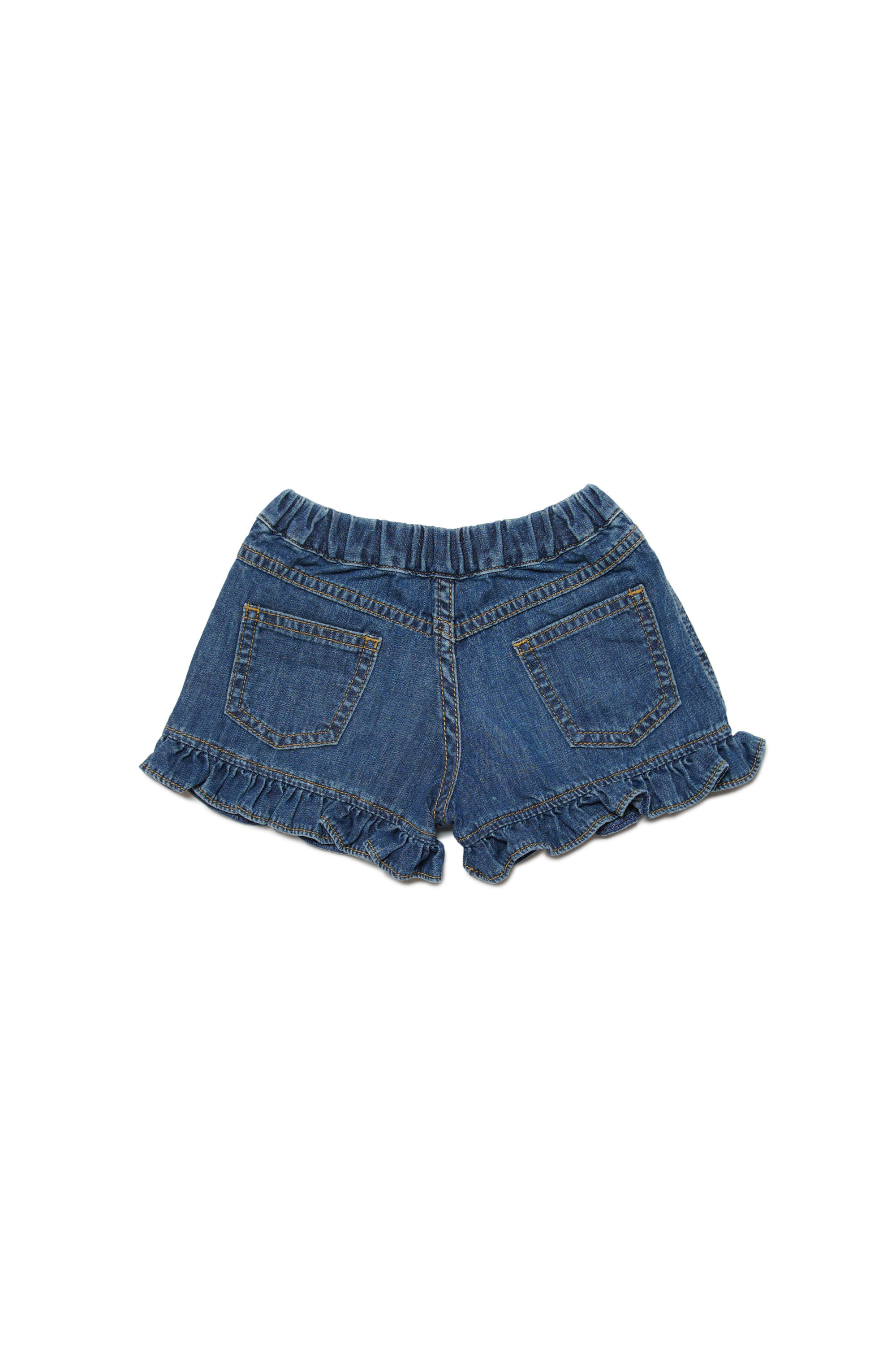 Ruffled cheap denim shorts