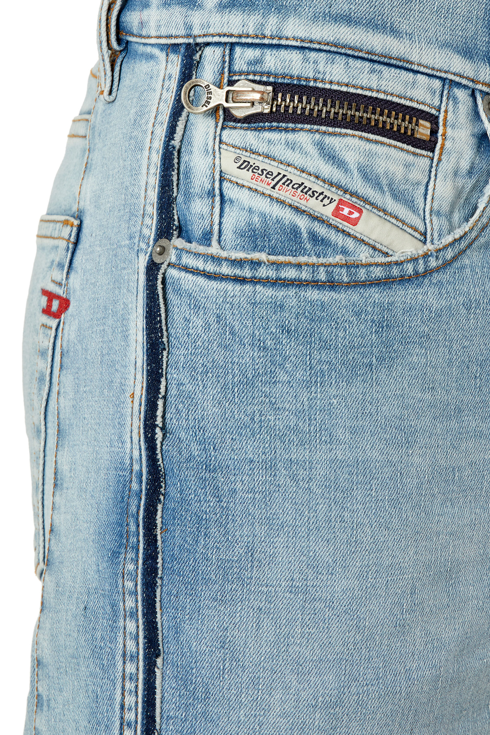 Diesel - 2020 D-Viker 09F41 Straight Jeans, Light Blue - Image 5