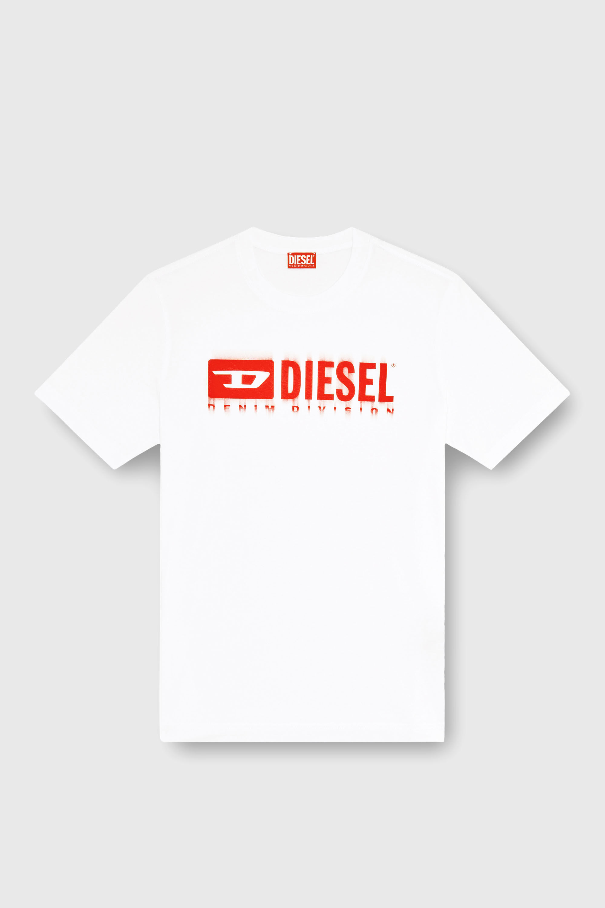 Diesel - T-ADJUST-Q7, Man's T-shirt with blurry Diesel logo in White - 2