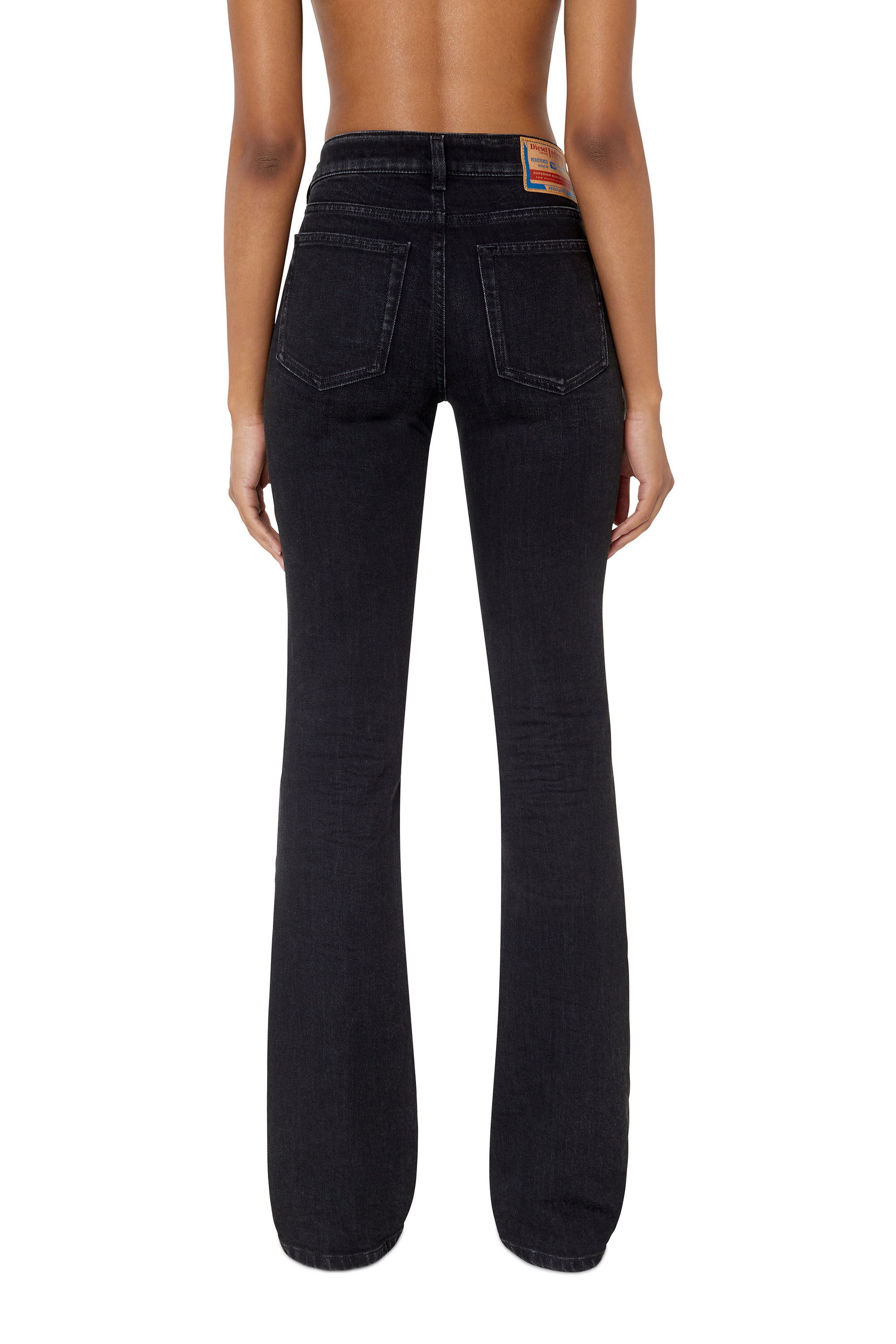 Diesel - 1969 D-Ebbey 09D48 Bootcut and Flare Jeans, Black/Dark grey - Image 4