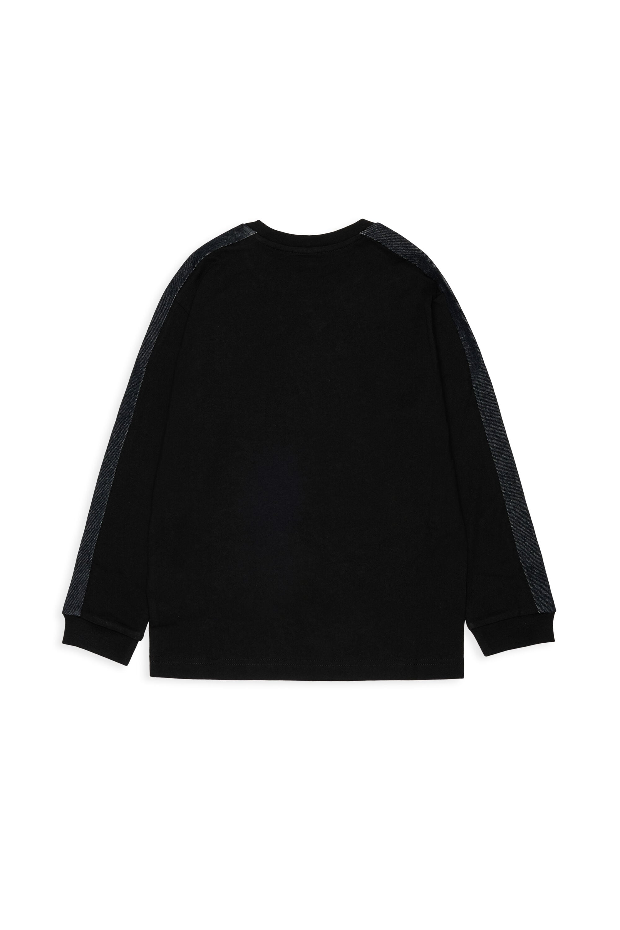 Diesel - TEAN OVER, Man's Long-sleeve T-shirt with logo and contrast bands in Black - 2