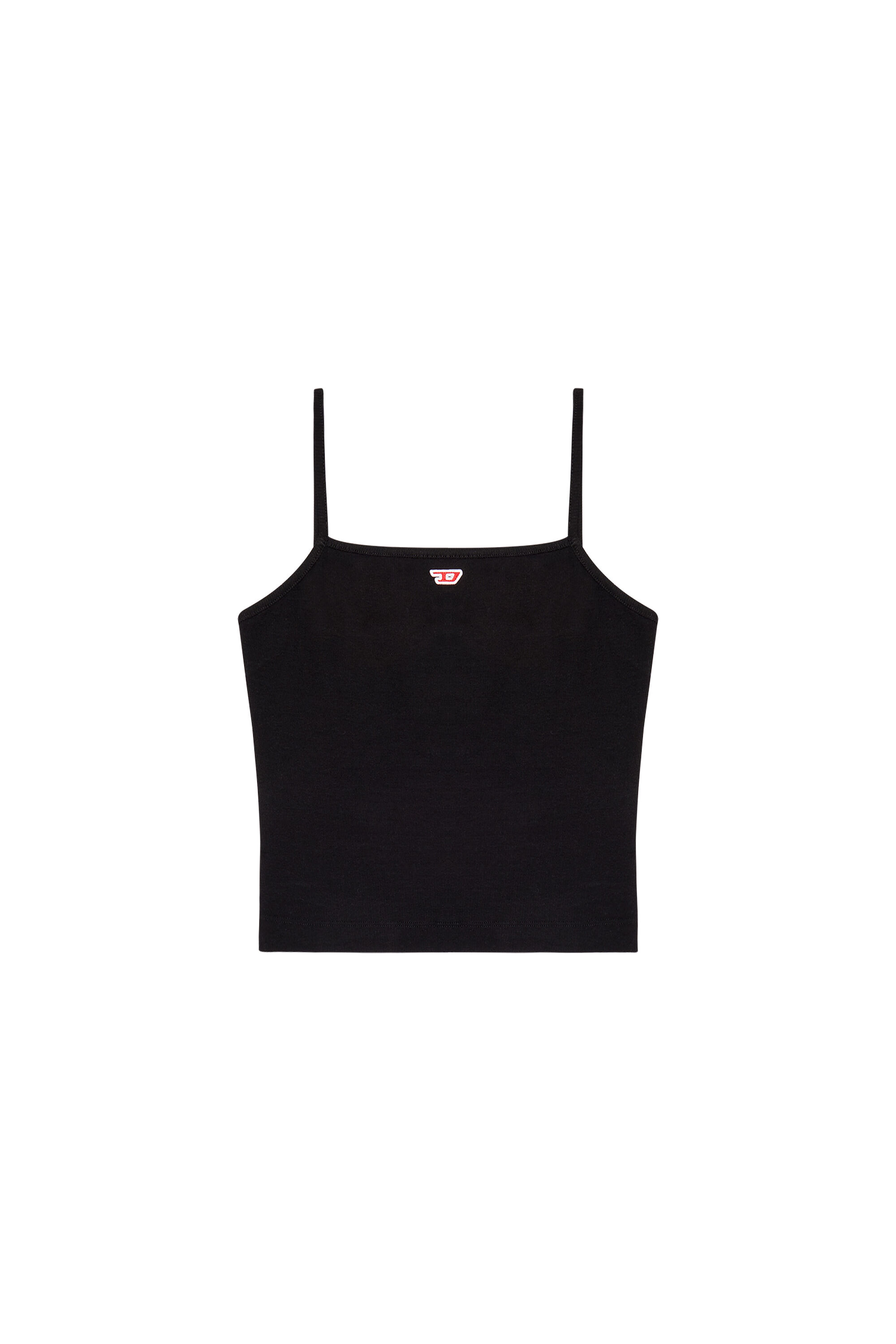 DIESEL>>Diesel T-Hop-D ロゴ刺繍キャミ トップ T-HOP-D Woman: Cami top with embroidered D patch | Diesel