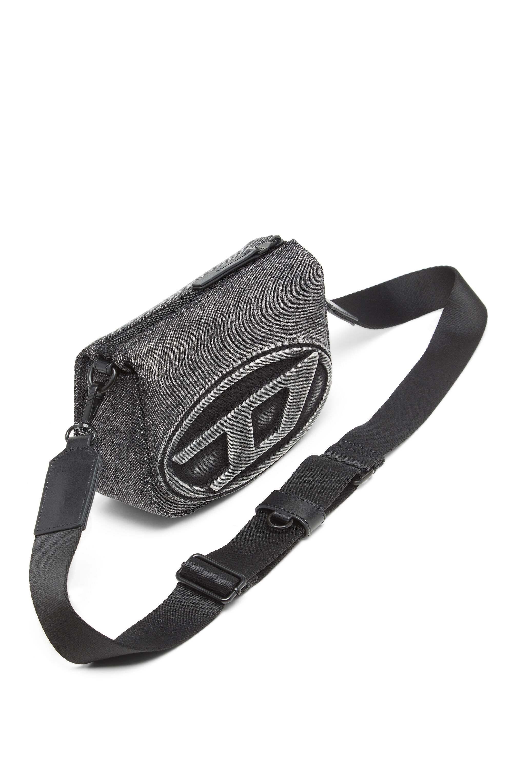 Diesel - 1DR CAMERA BAG, Unisex's 1DR-Camera bag in washed denim in Grey Jeans - 5