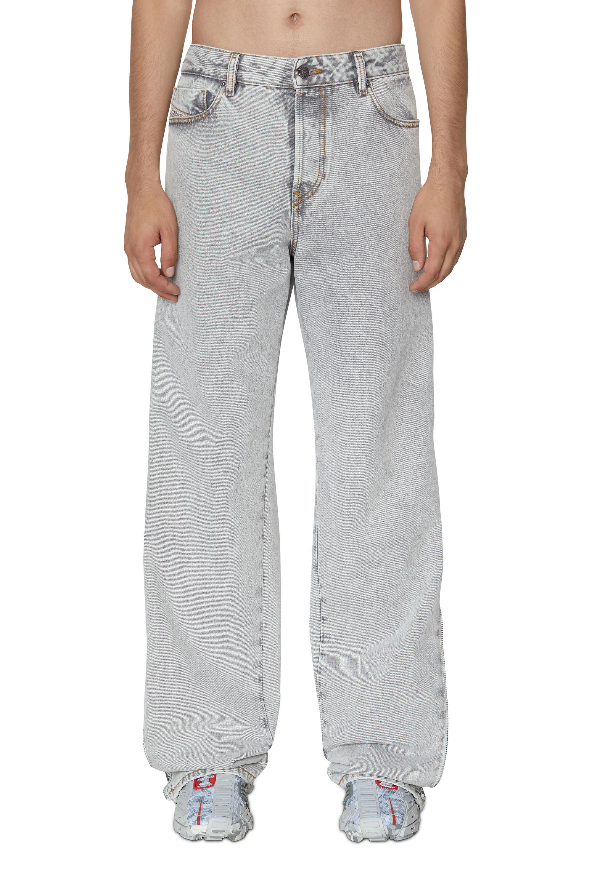 Diesel - 1955 D-Rekiv 007F8 Straight Jeans, Light Grey - Image 2