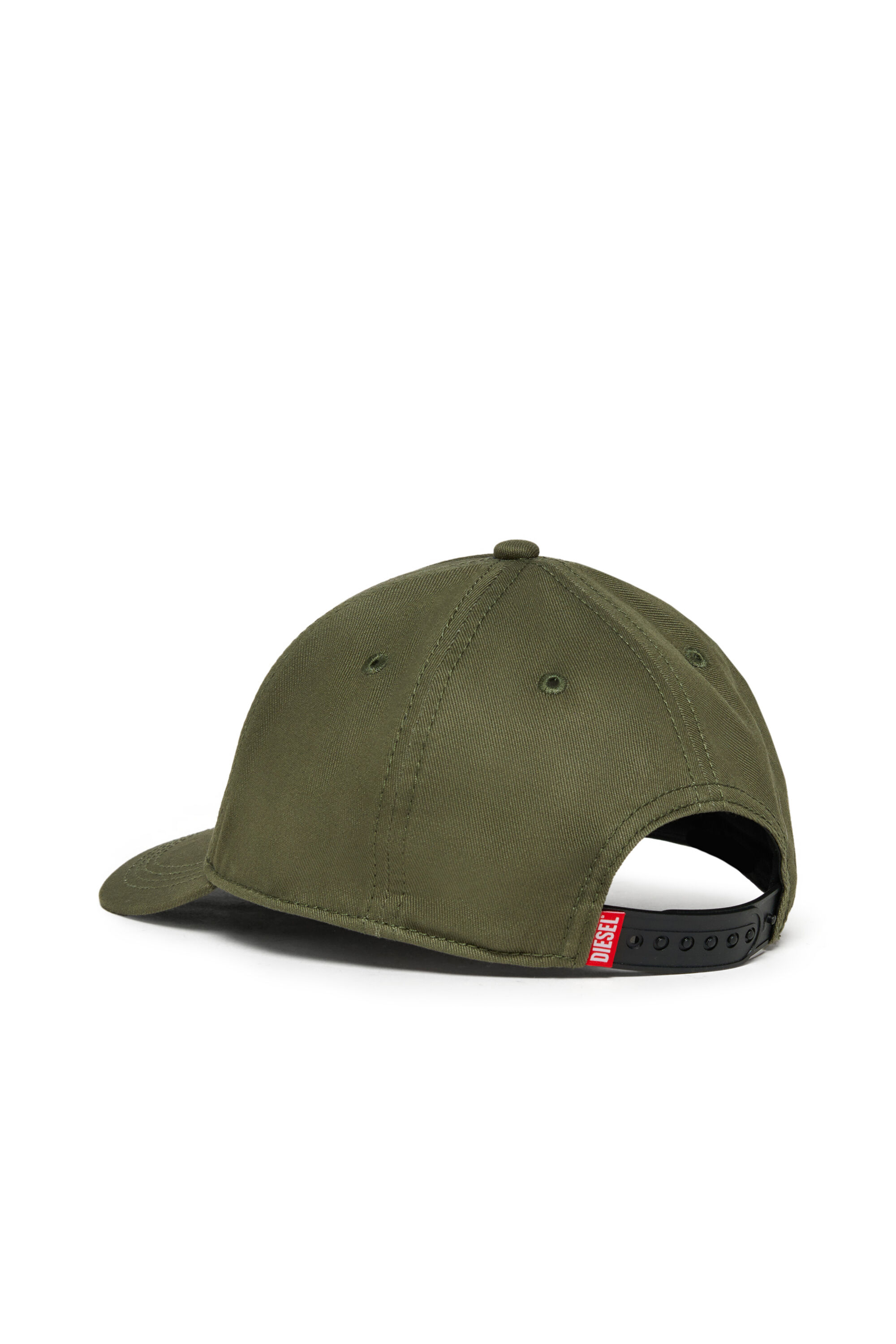 Diesel - FEPSIT, Man's Baseball cap in solid-colour cotton in Military Green - 2