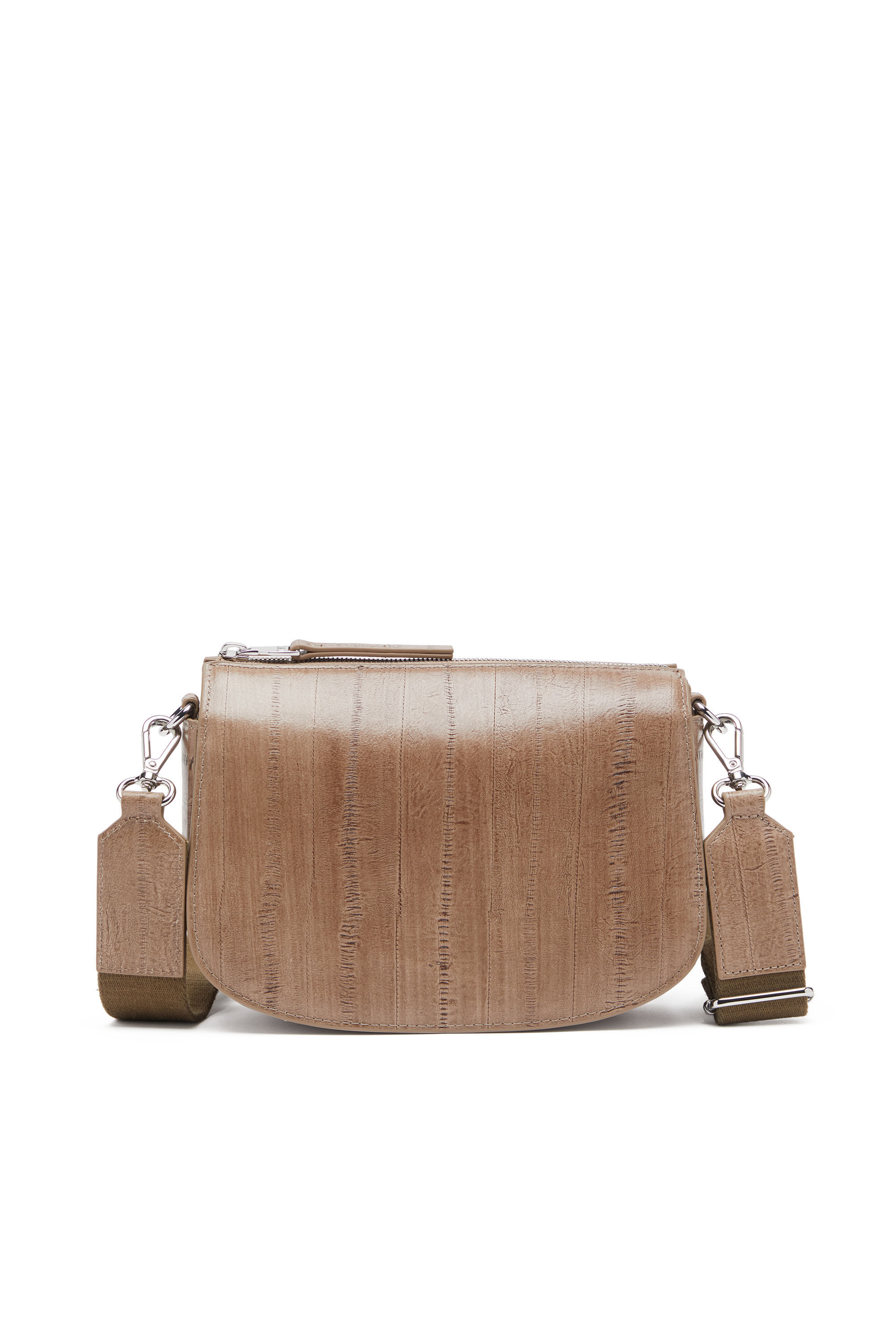 Diesel - 1DR CAMERA BAG, Man's 1DR-Camera bag in eel-effect leather in Light Brown - 3