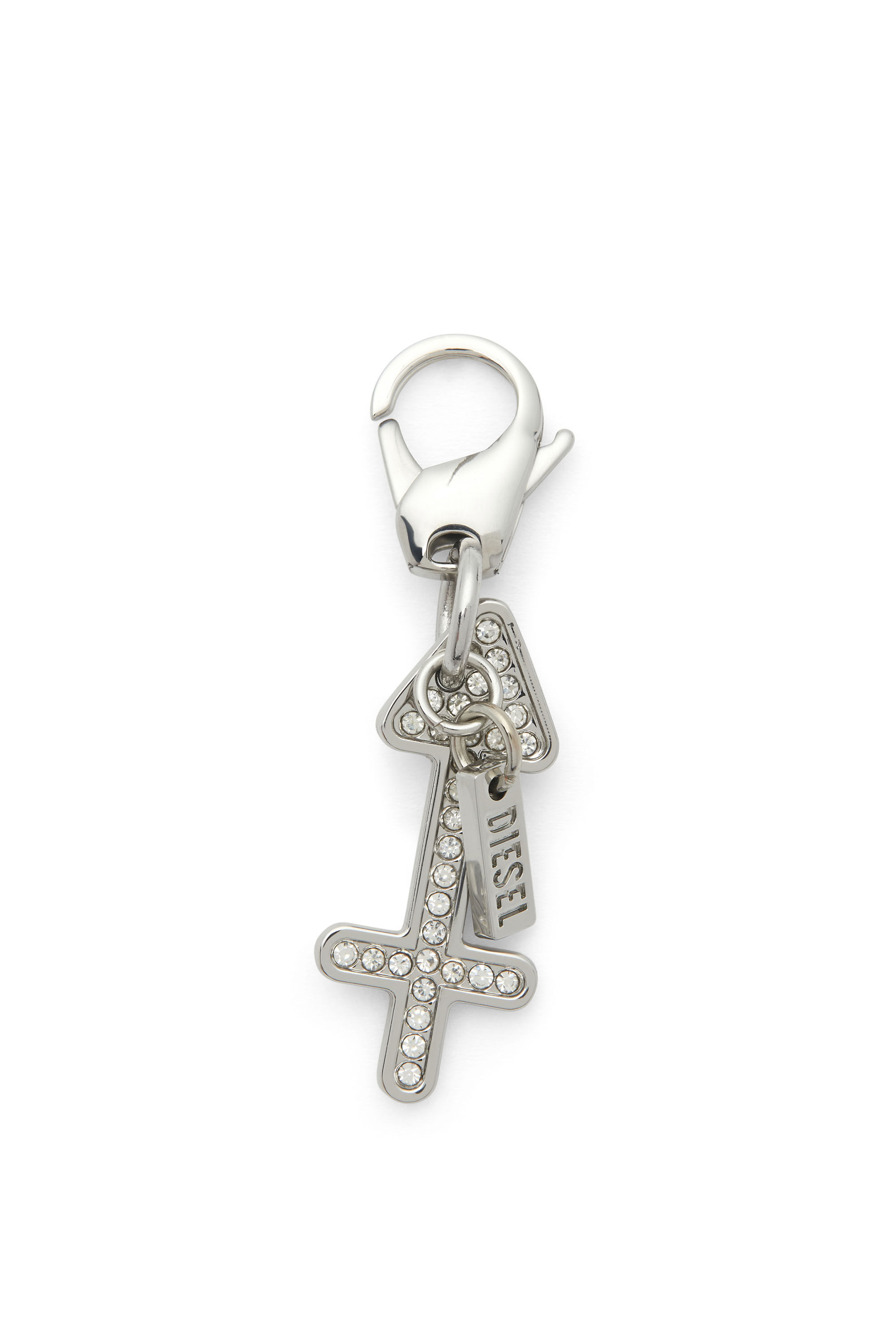 Diesel - CHARM SAGGITTARIUS, Unisex's Metal Sagittarius charm with rhinestones in Silver - 1