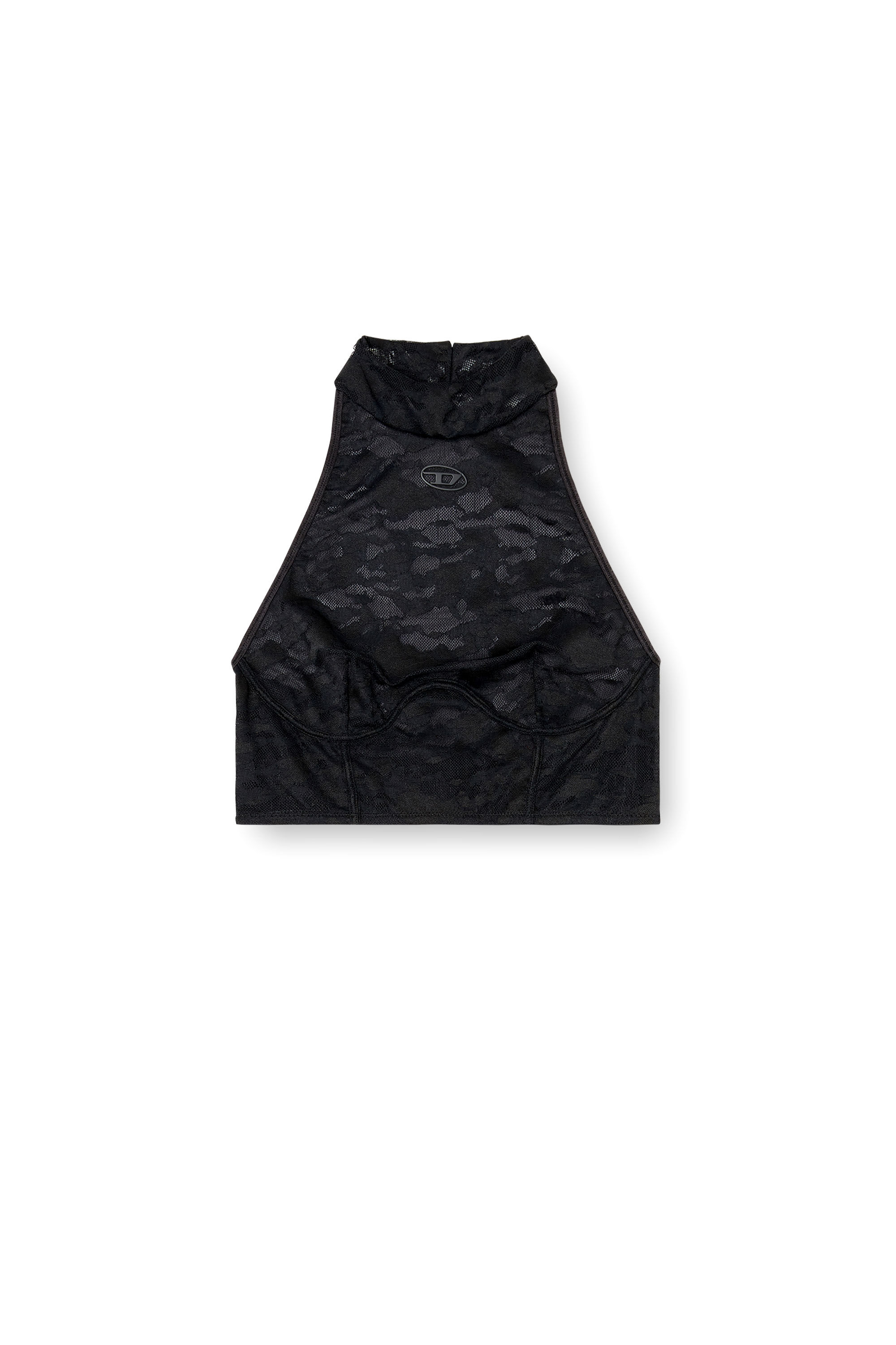 Diesel - MARCIA-UTLT, Woman's Lace bralette with halter neck in Black - 2