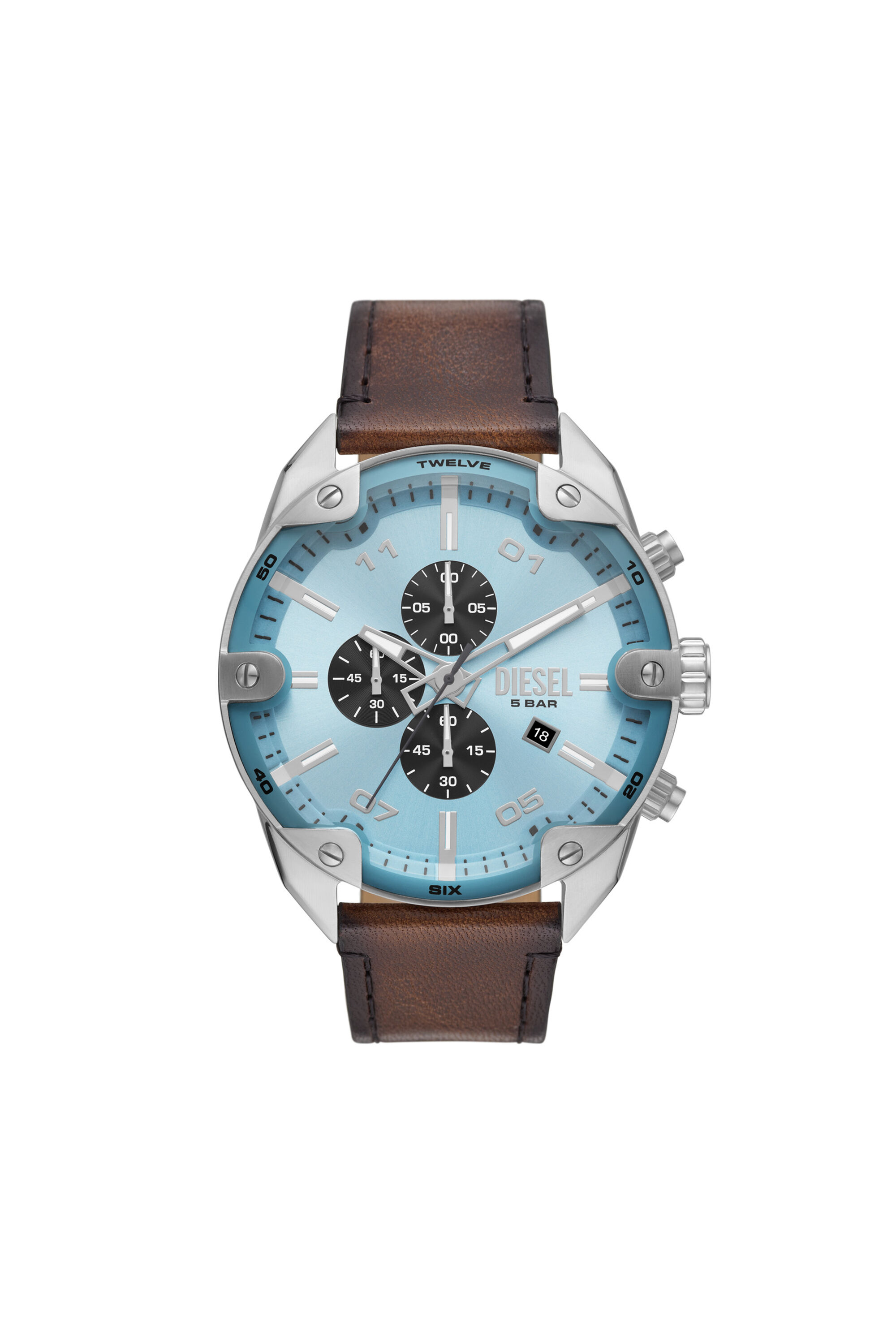 Diesel leather watch sales
