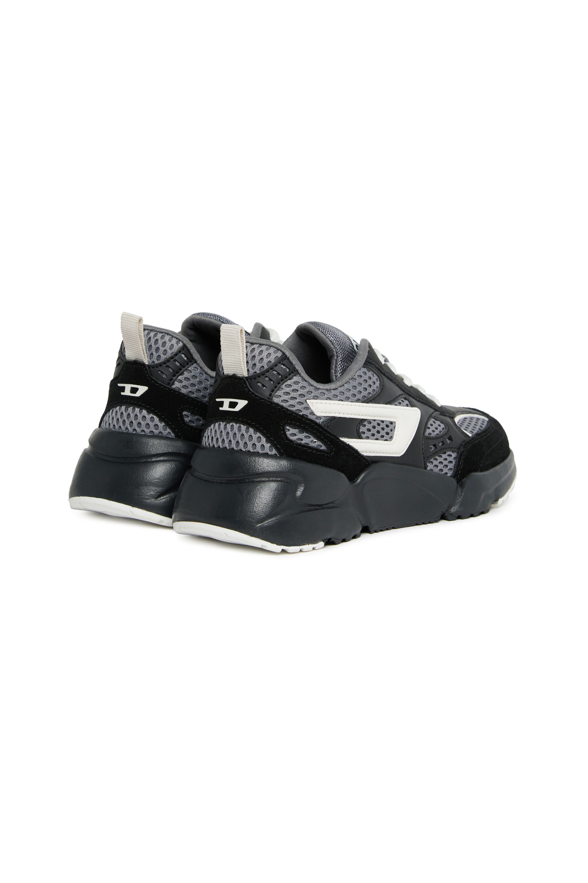 Diesel - S-MILLENIUM SPORT LC, Unisex's Sneakers in mesh, suede and PU in Black/White - 3