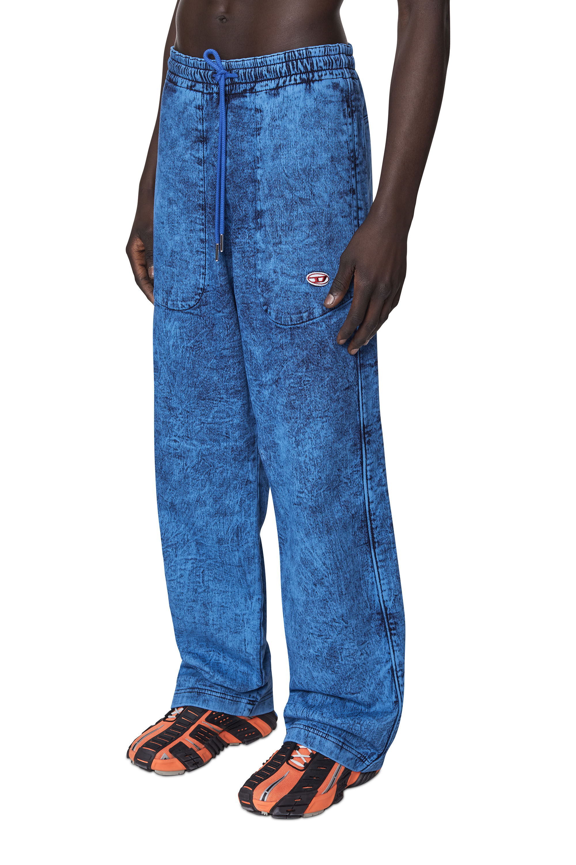 Diesel - D-Martians Track Denim 09D16 Straight, Blue - Image 5
