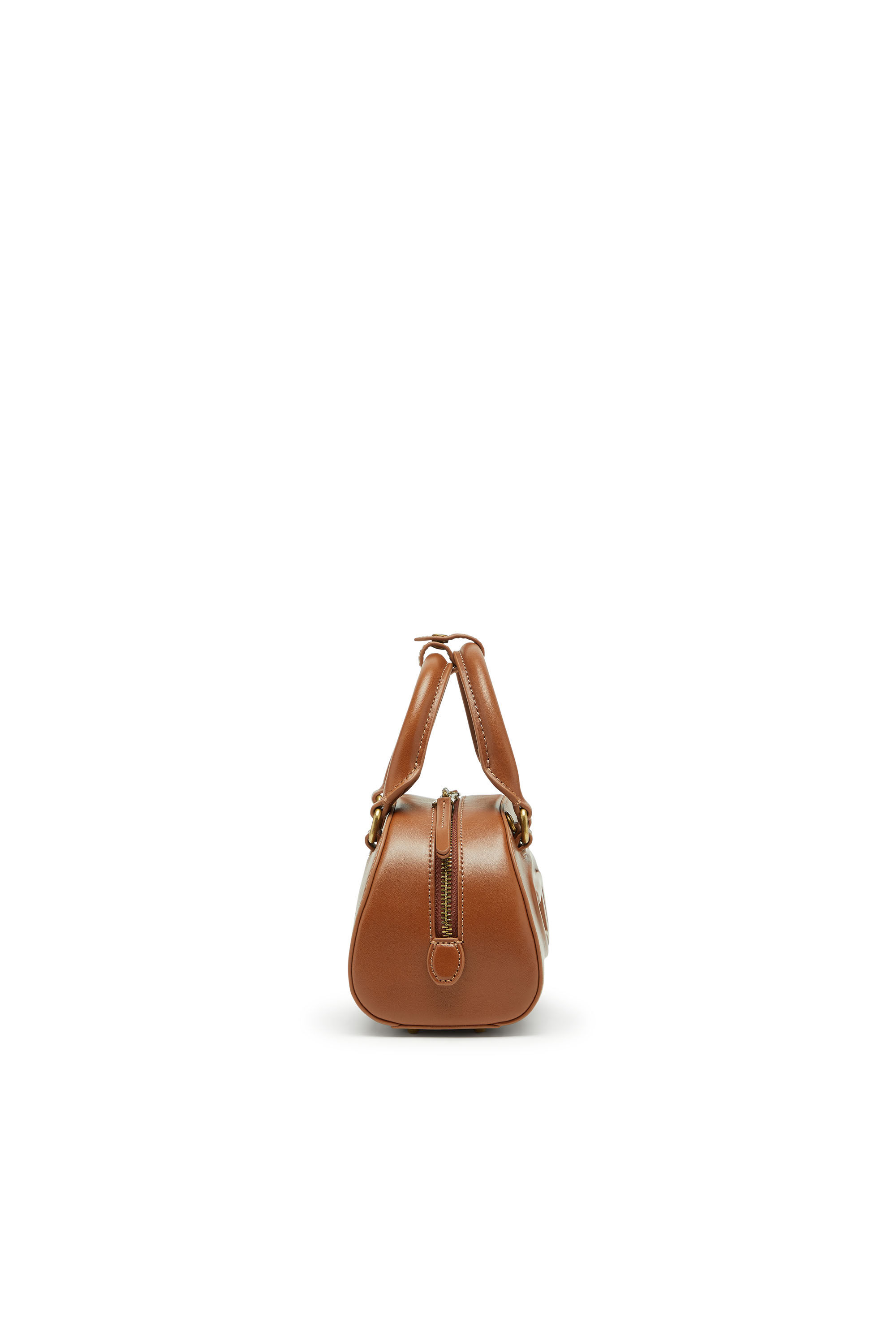 Diesel - 1DR DOME CROSSBODY, Woman's 1DR Dome-Mini bowling bag in pull-up leather in Camel - 4