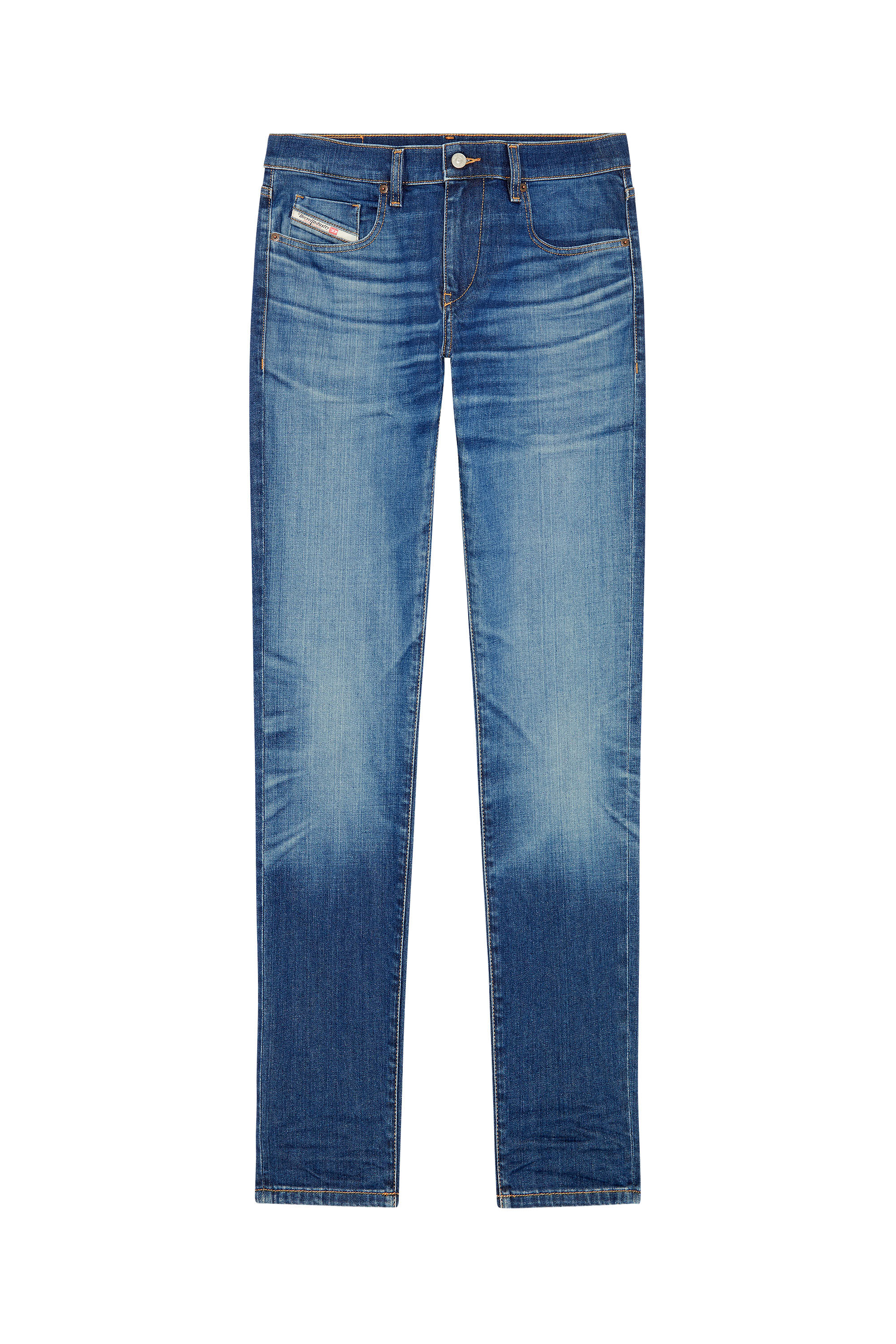 Diesel - 2019 D-Strukt 0NFAN Slim Jeans, Light Blue - Image 2
