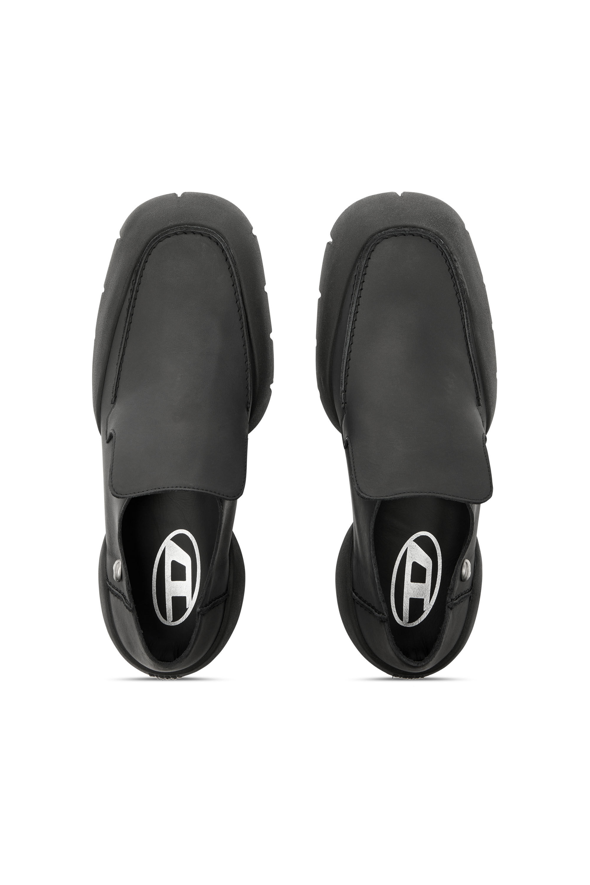 Diesel - D-MATHIEU SC, Man's D-Mathieu-Brushed leather loafer with rubber sole in Black - 5