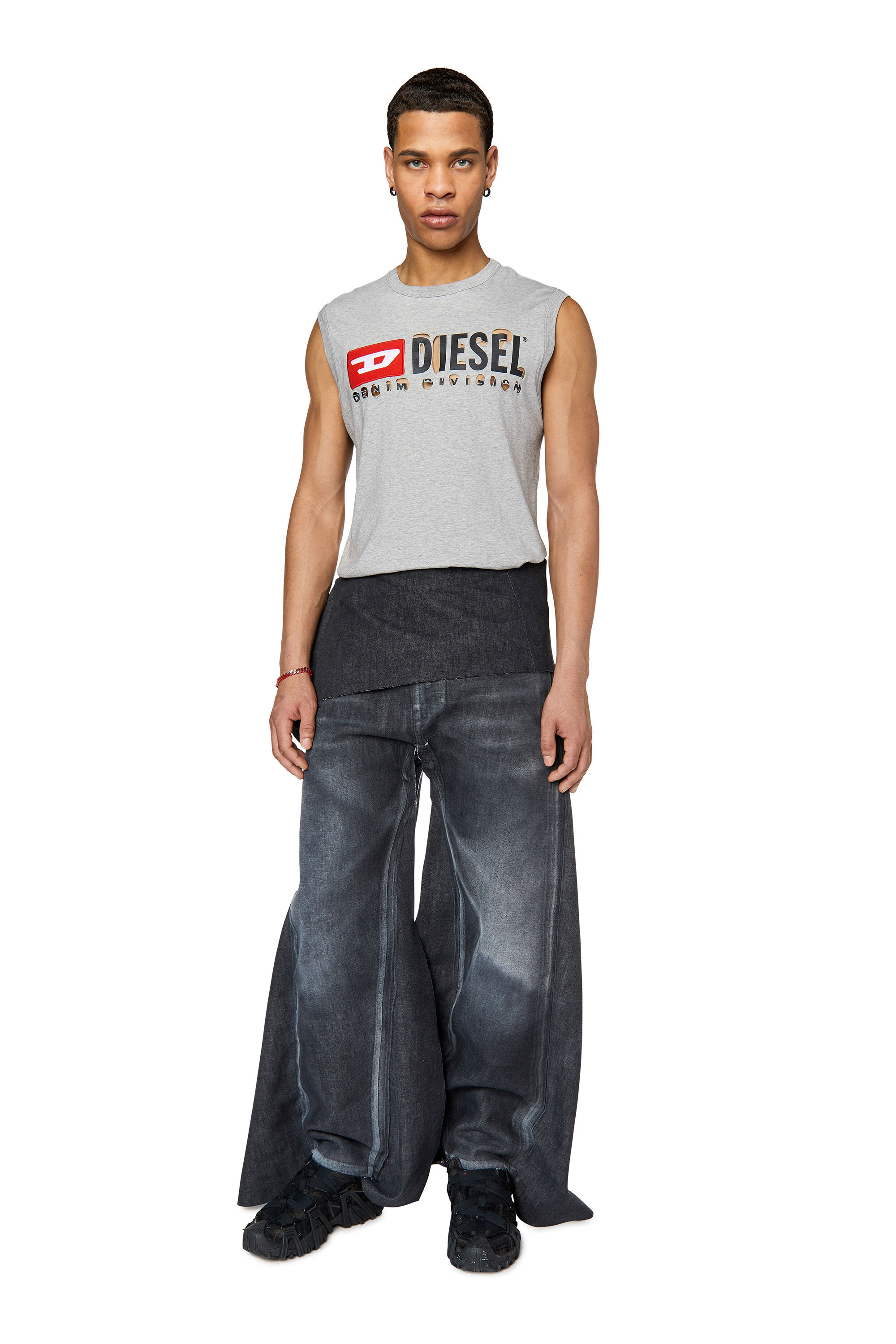 Diesel - 2010 D-Macs 007Q5 Straight Jeans, Black/Dark grey - Image 1