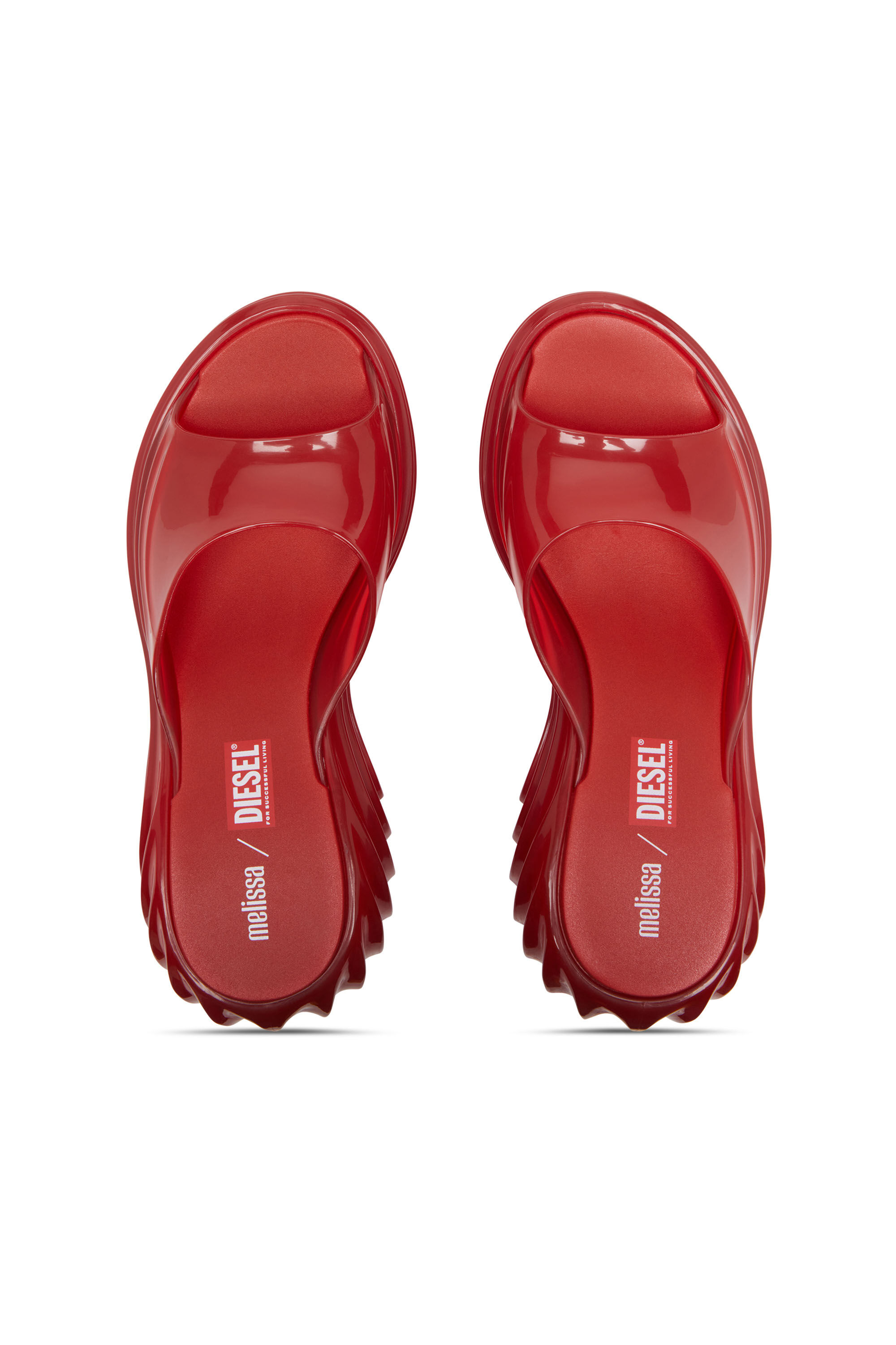 Women's Platform mule in Melflex® | Red | Diesel