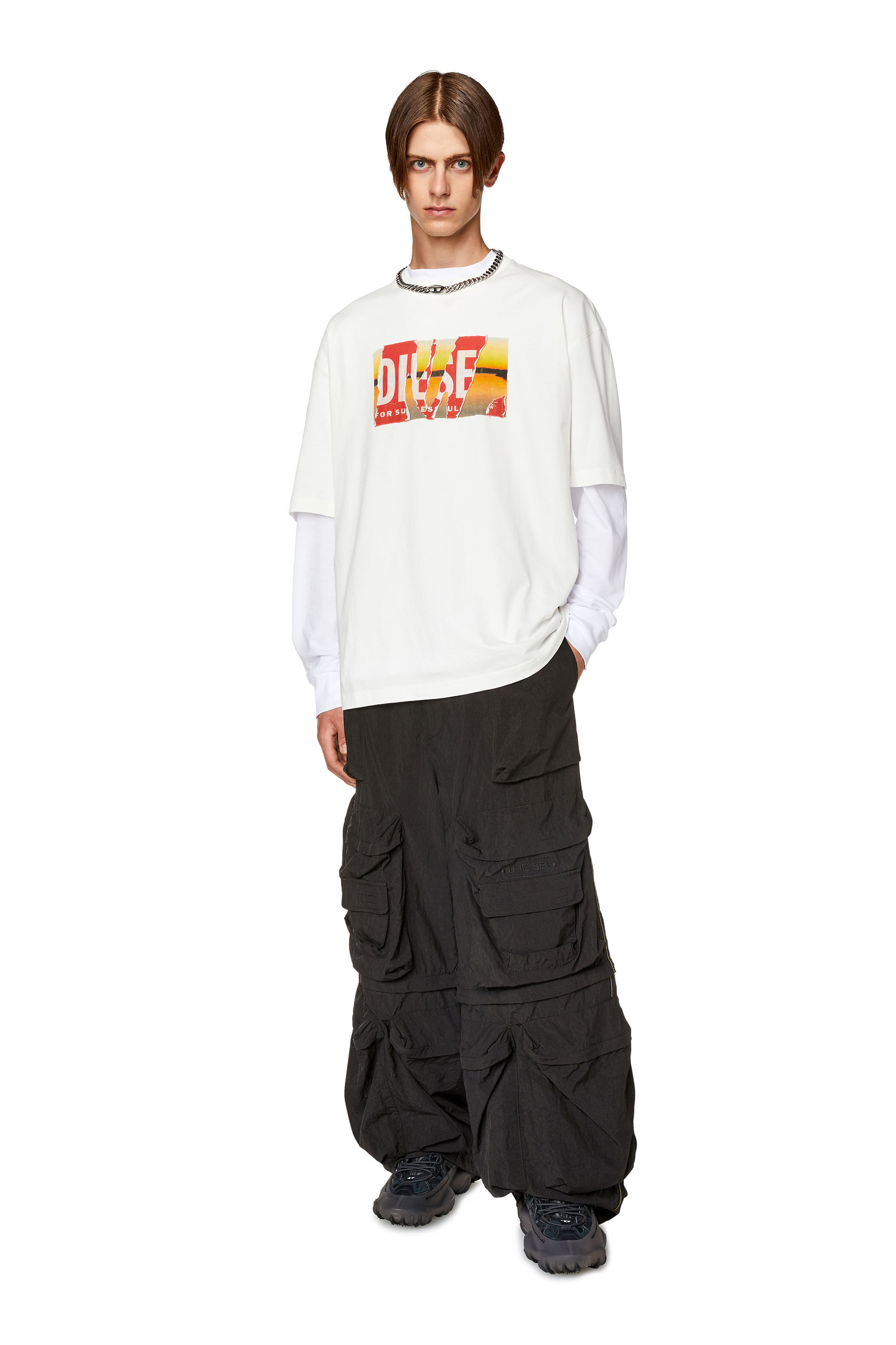 Diesel - T-WASH-POFF-L1, White - Image 1