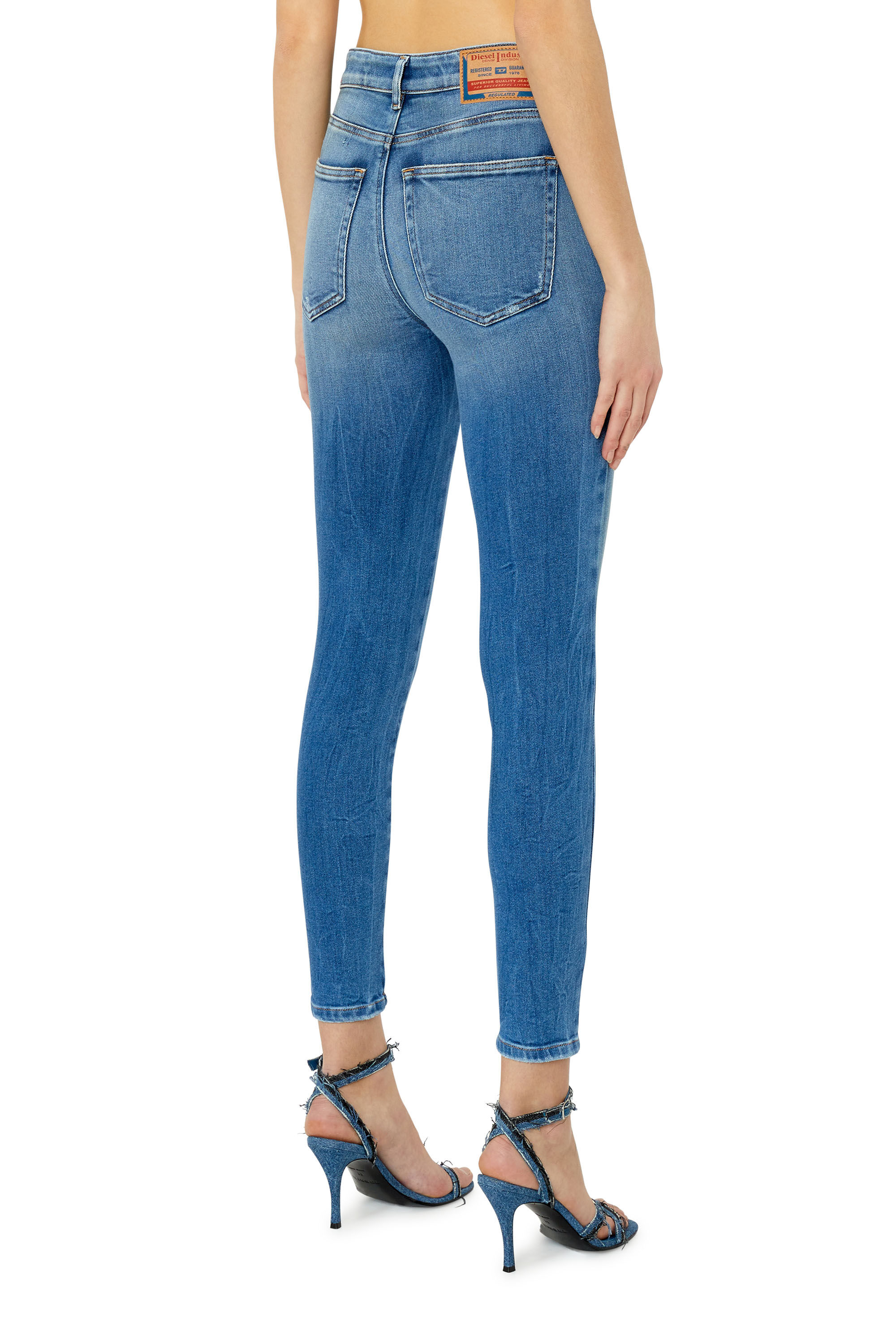Diesel - 1984 Slandy-High 09E91 Super skinny Jeans, Light Blue - Image 4