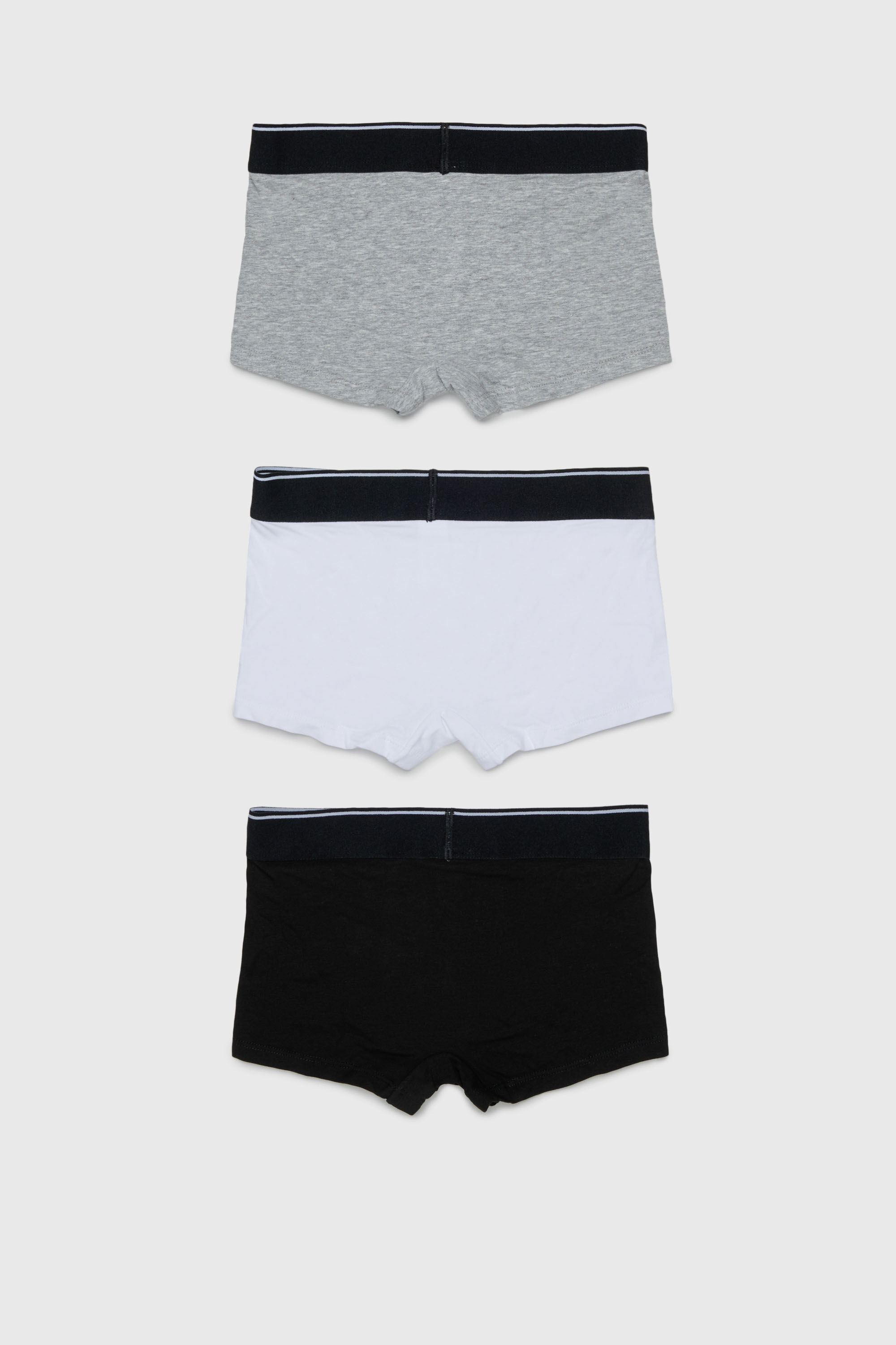 Diesel - UM-UGINTRIPACK-DD, Man's 3-pack boxer briefs in stretch cotton in Black/Grey - 2