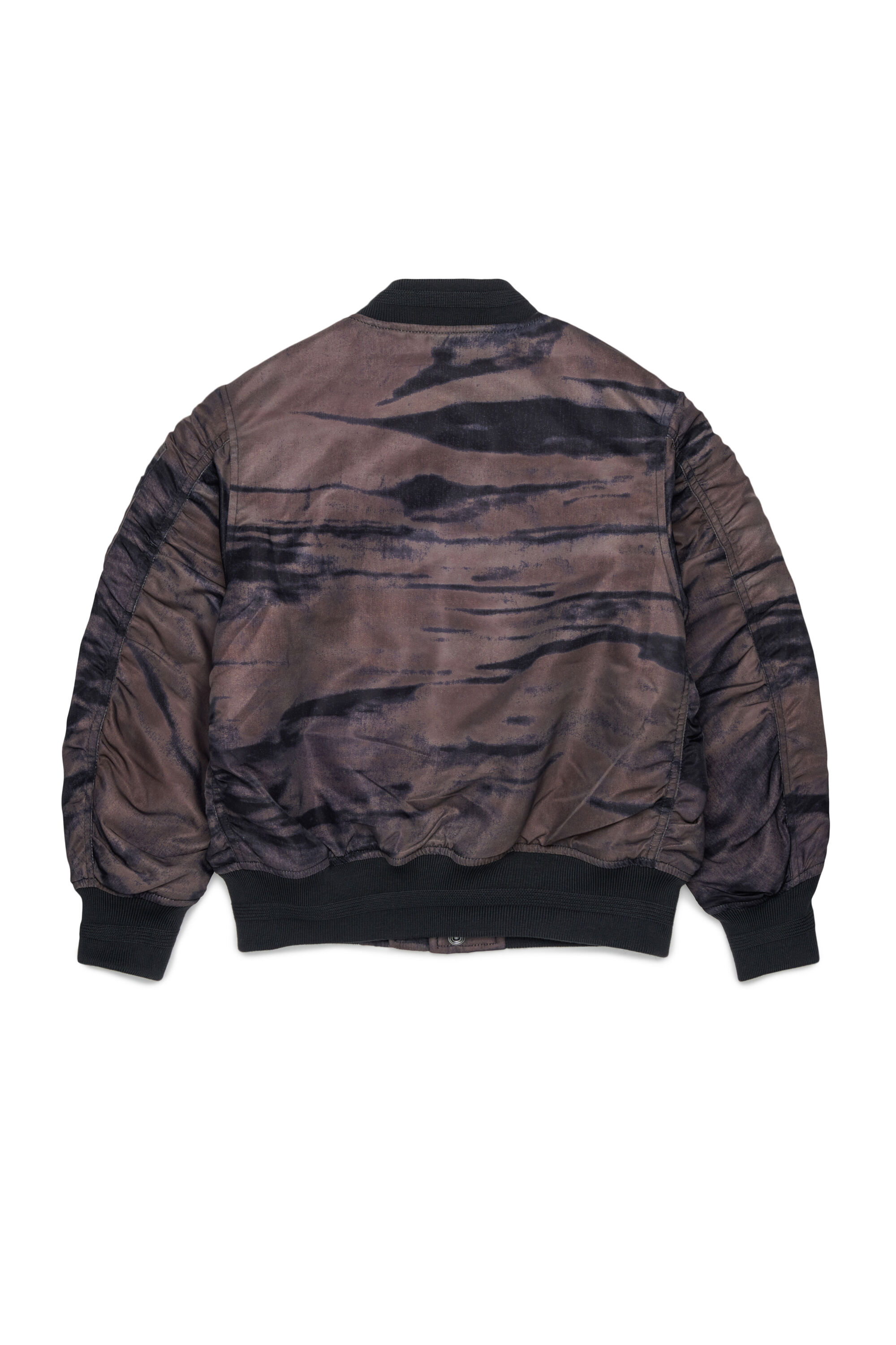 Diesel - JAKEPSDLBZ, Man's Nylon bomber jacket with quilted lining in Green - 2