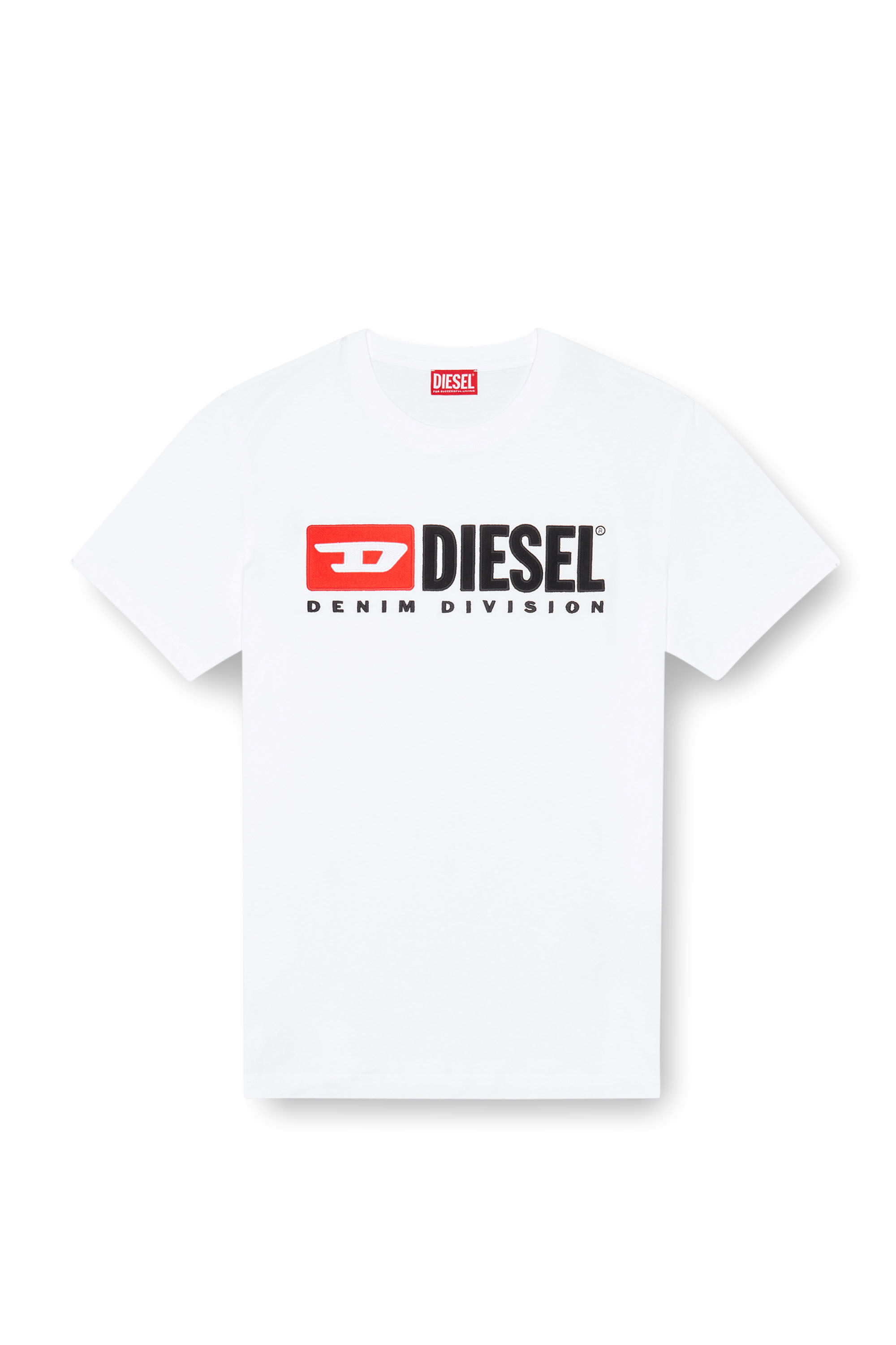 Diesel - T-BOXT-DIV, Man's T-shirt with Diesel patch logo in White - 2