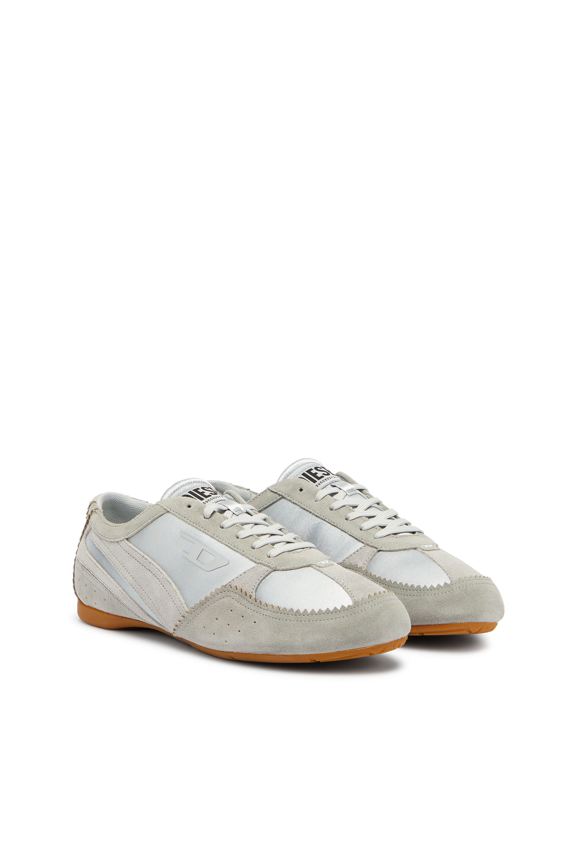 Diesel - D-MILE LOW II W, Woman's D-Mile- Sneakers with suede overlays in Light Blue - 2