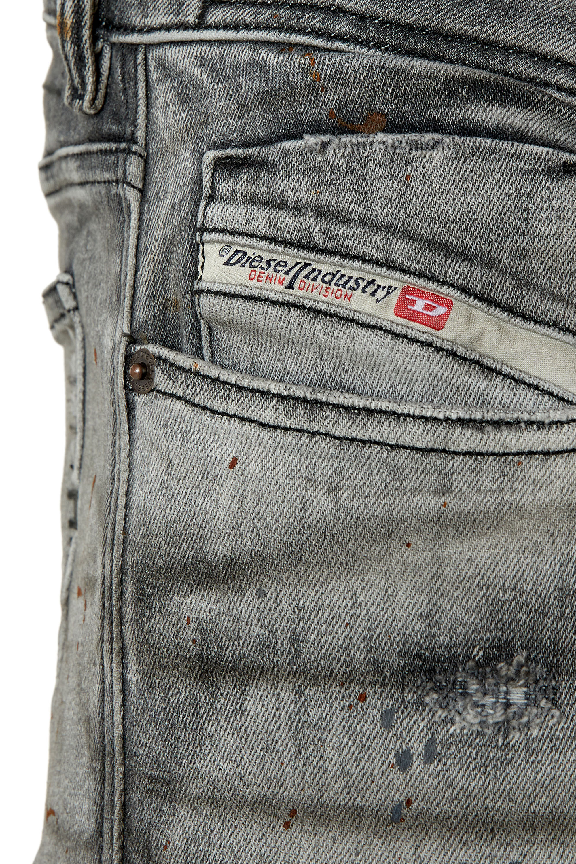 Diesel - Man's Skinny Jeans 1979 Sleenker 09E70, Black/Dark grey - 5