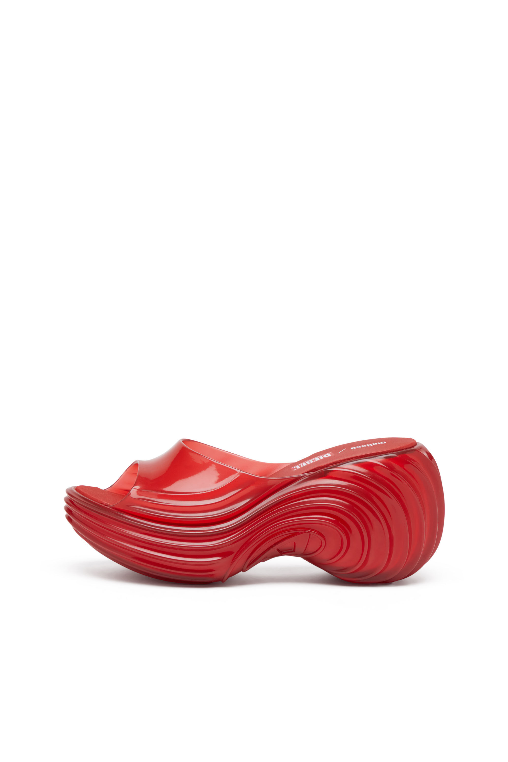 Women's Platform mule in Melflex® | Red | Diesel