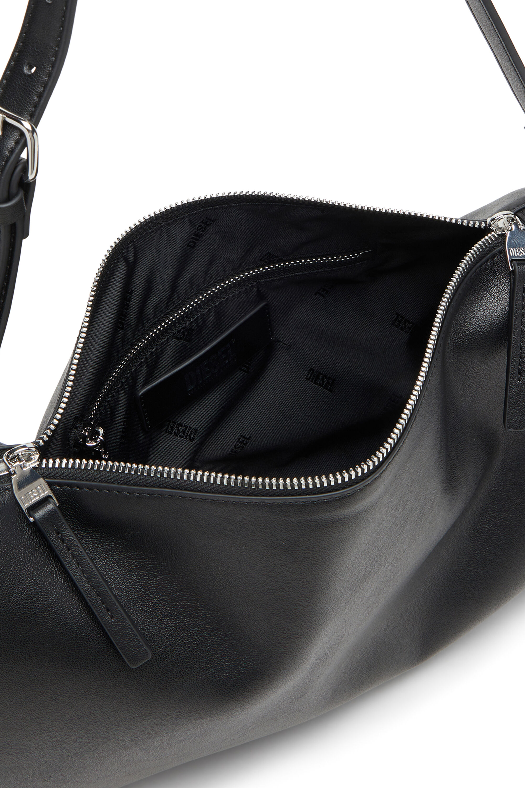 Diesel - LOAD-D SHOULDER BAG X, Unisex's Load-D-Shoulder bag with hard-shell logo sides in Black - 3