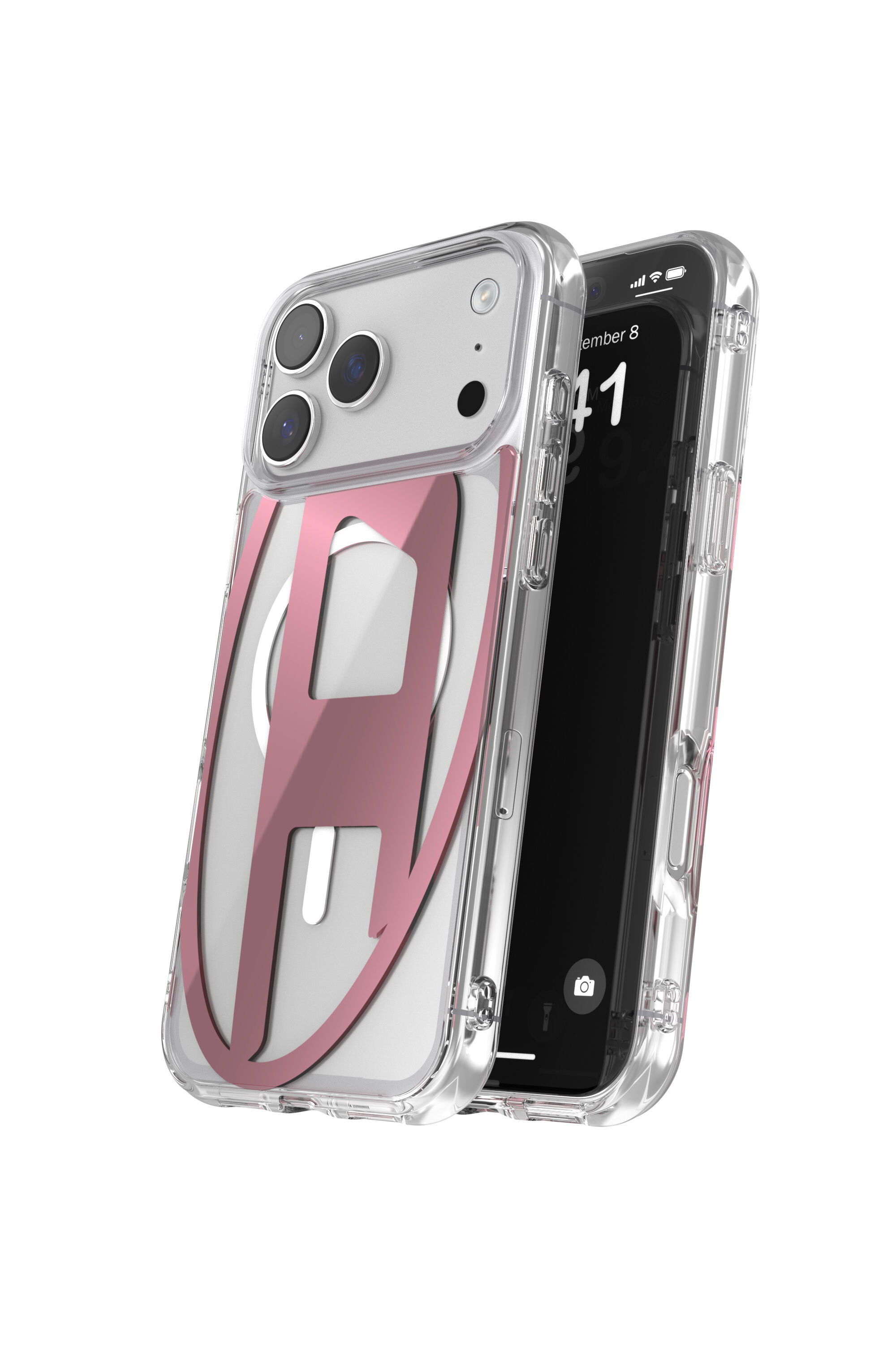 Diesel - 60422 AOP CASE, Unisex's Oval D metallic case with magsafe for iPhone 17 Pro Max in Pink - 3