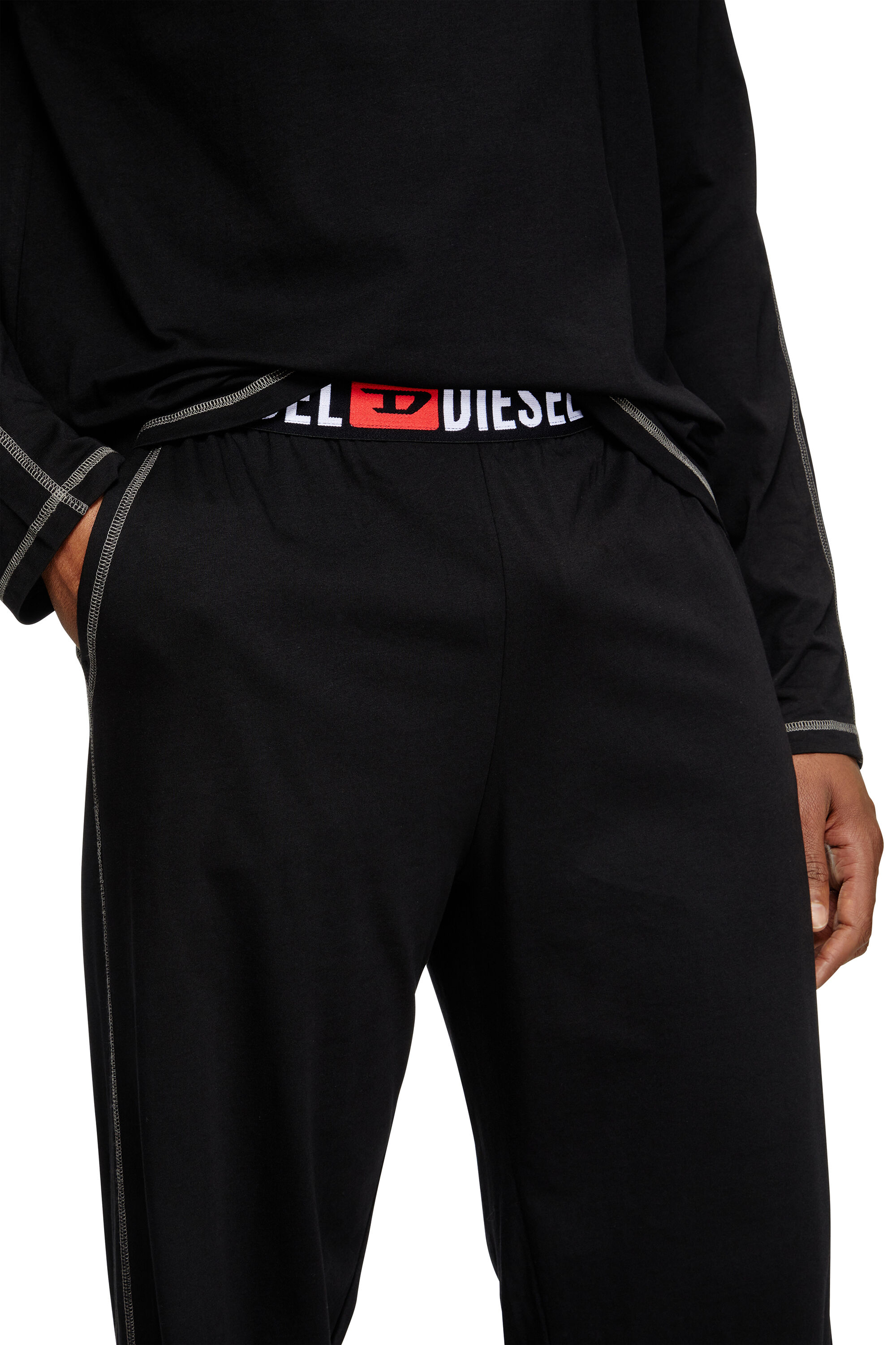 Diesel - SET-NOLAN-D-CORE, Man's Pyjamas in cotton jersey in Black - 4